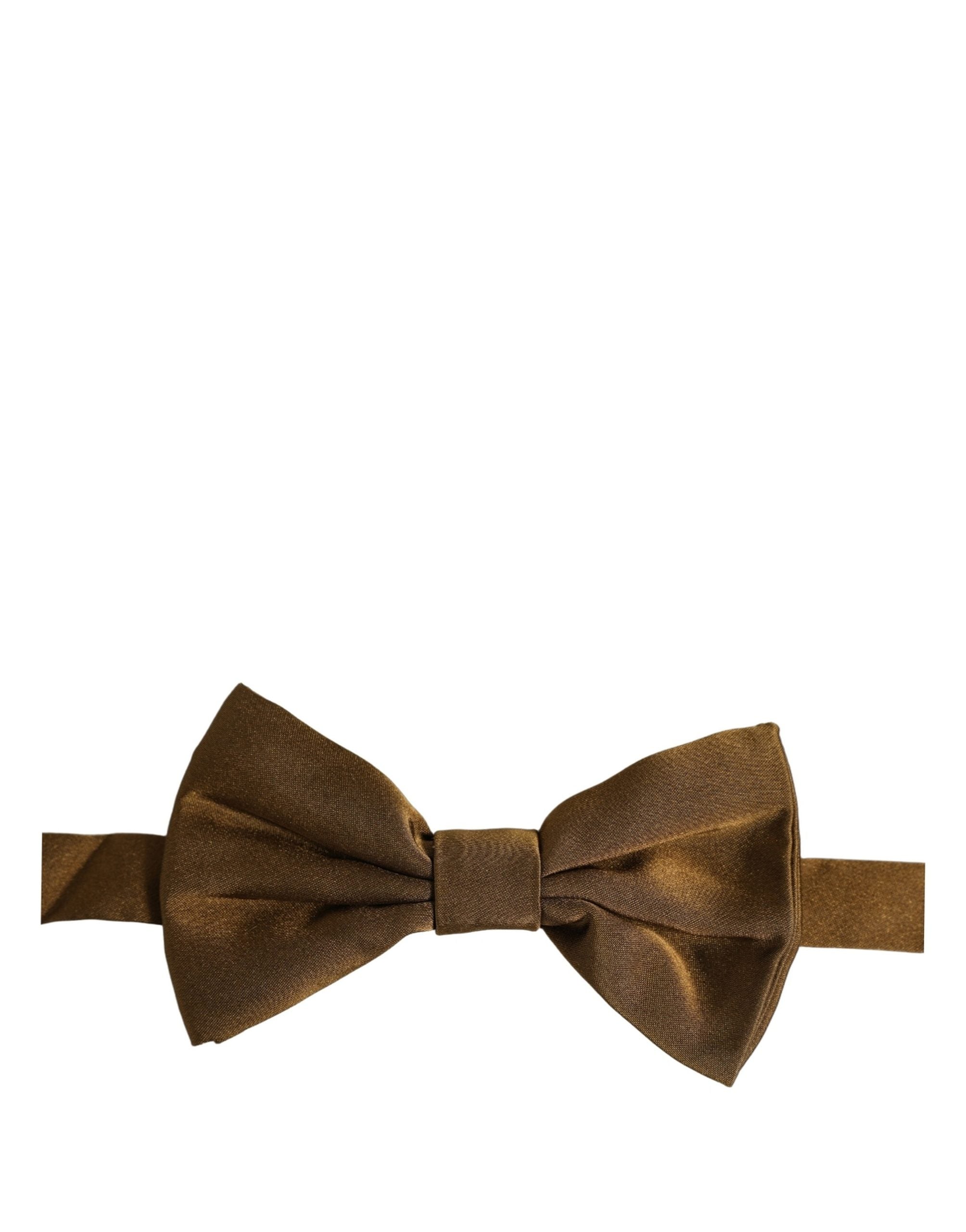 Dolce & Gabbana Brown Silk Adjustable Bow Tie for Timeless Elegance
