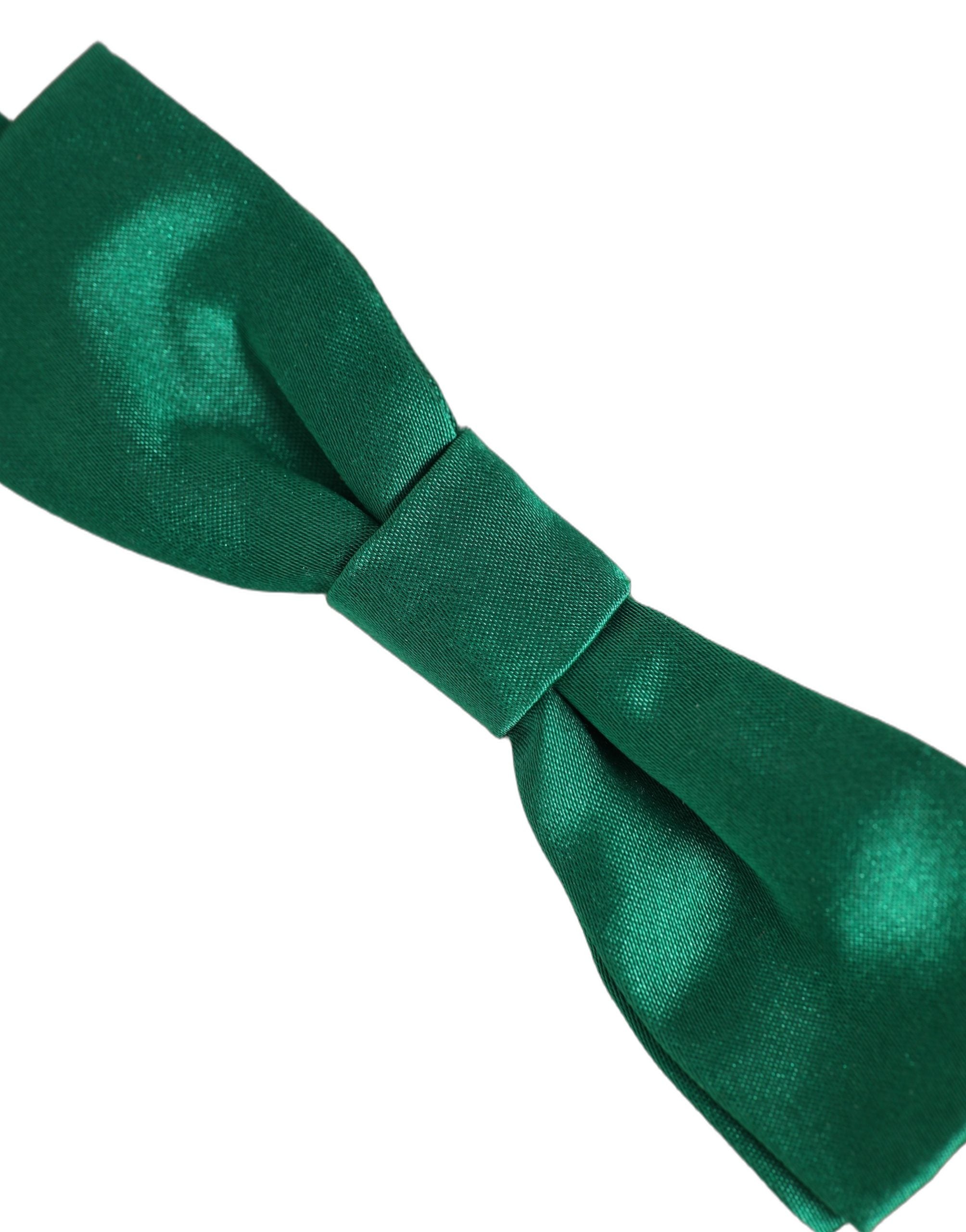 Dolce & Gabbana Silk Bow Tie - Timeless Elegance in Green