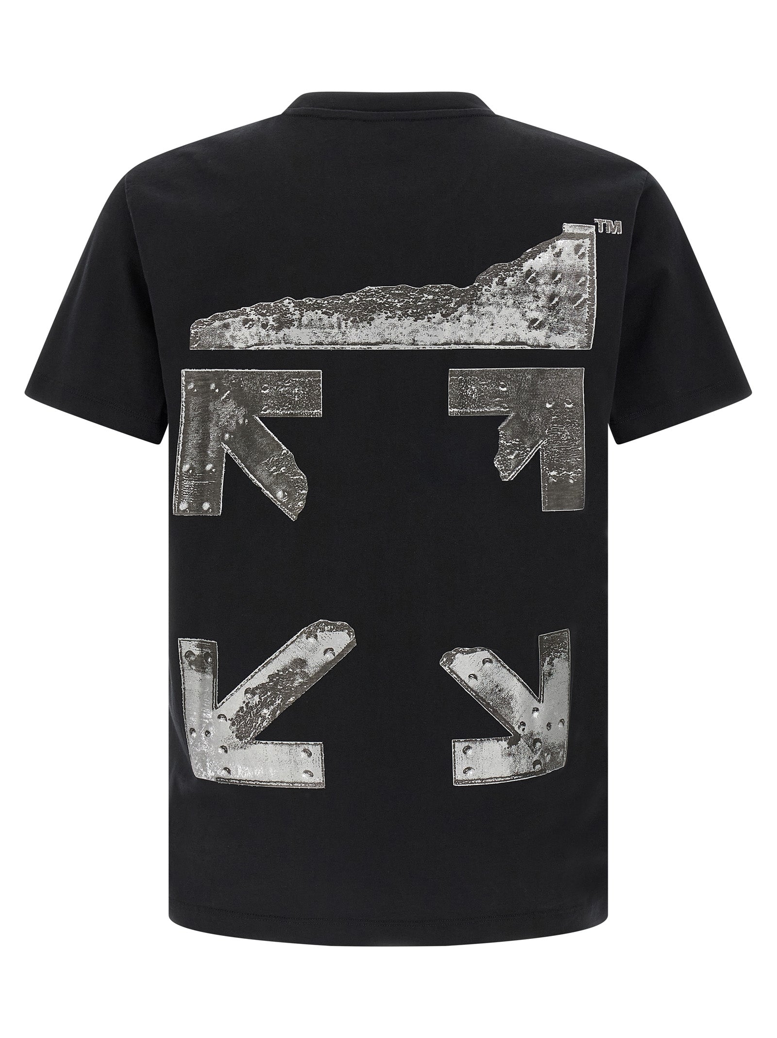 Off-White Black Cotton T-Shirt - Elevate Your Streetwear Elegance