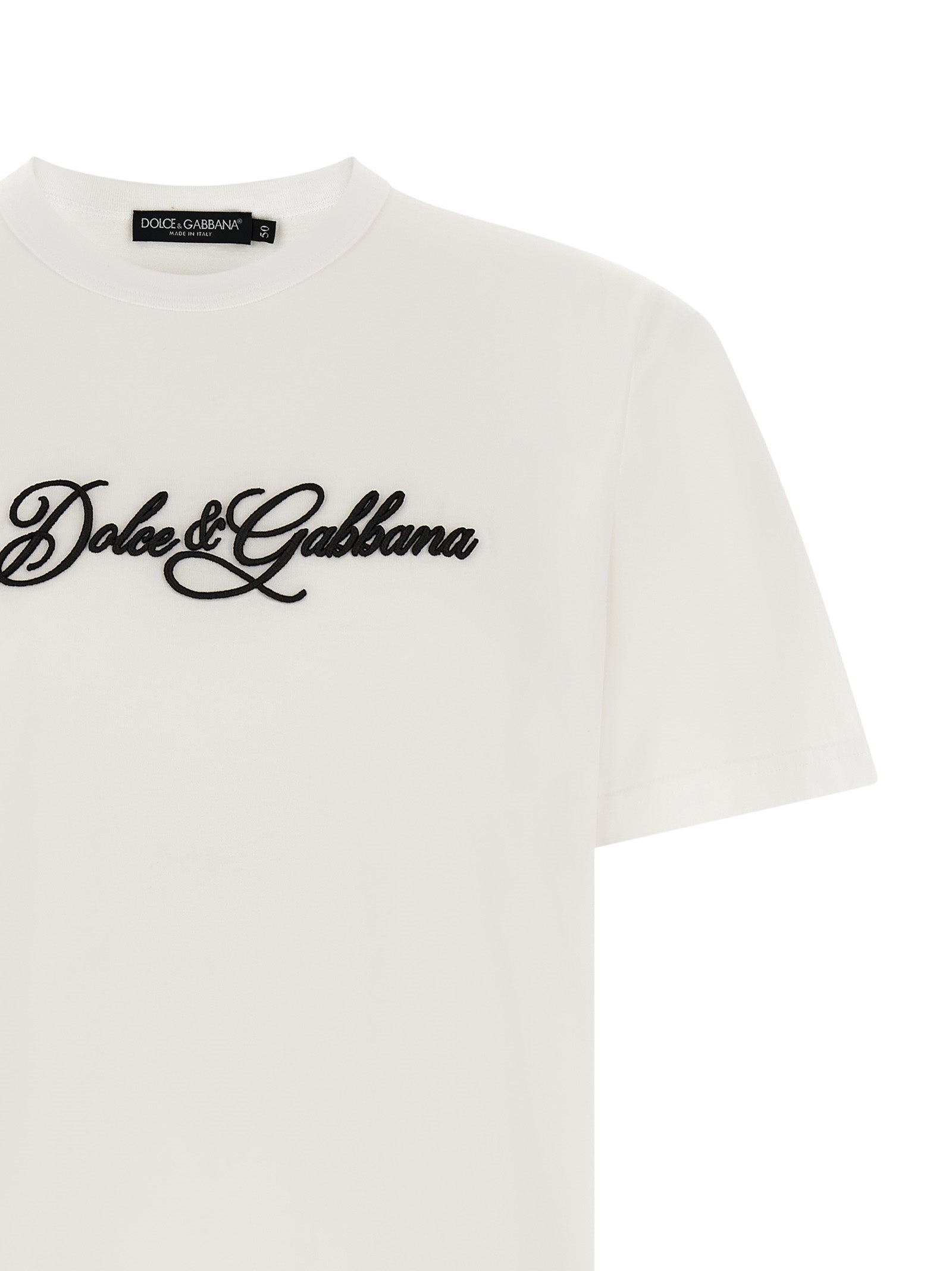Discover the Dolce & Gabbana White Cotton T-Shirt, a blend of Italian craftsmanship and bold elegance, perfect for those who appreciate refined luxury in everyday wear.