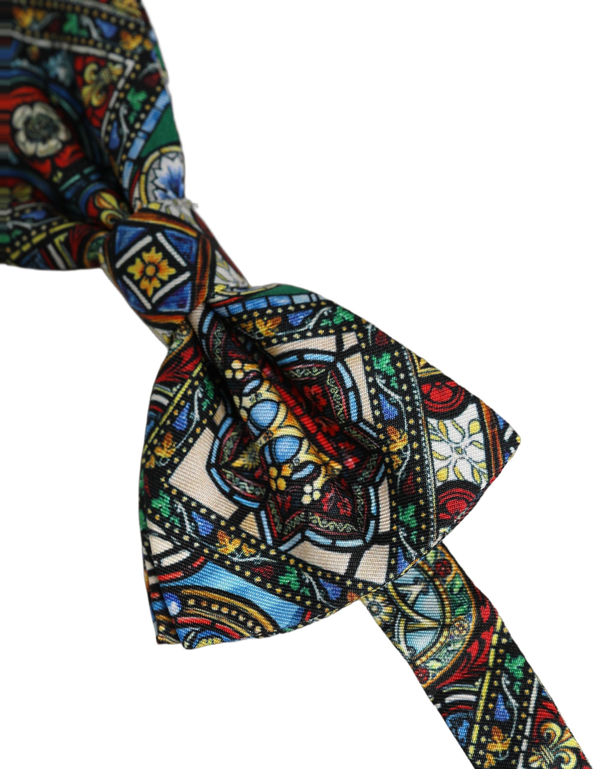 Dolce & Gabbana Multicolor Silk Bow Tie - Exquisite Italian Elegance