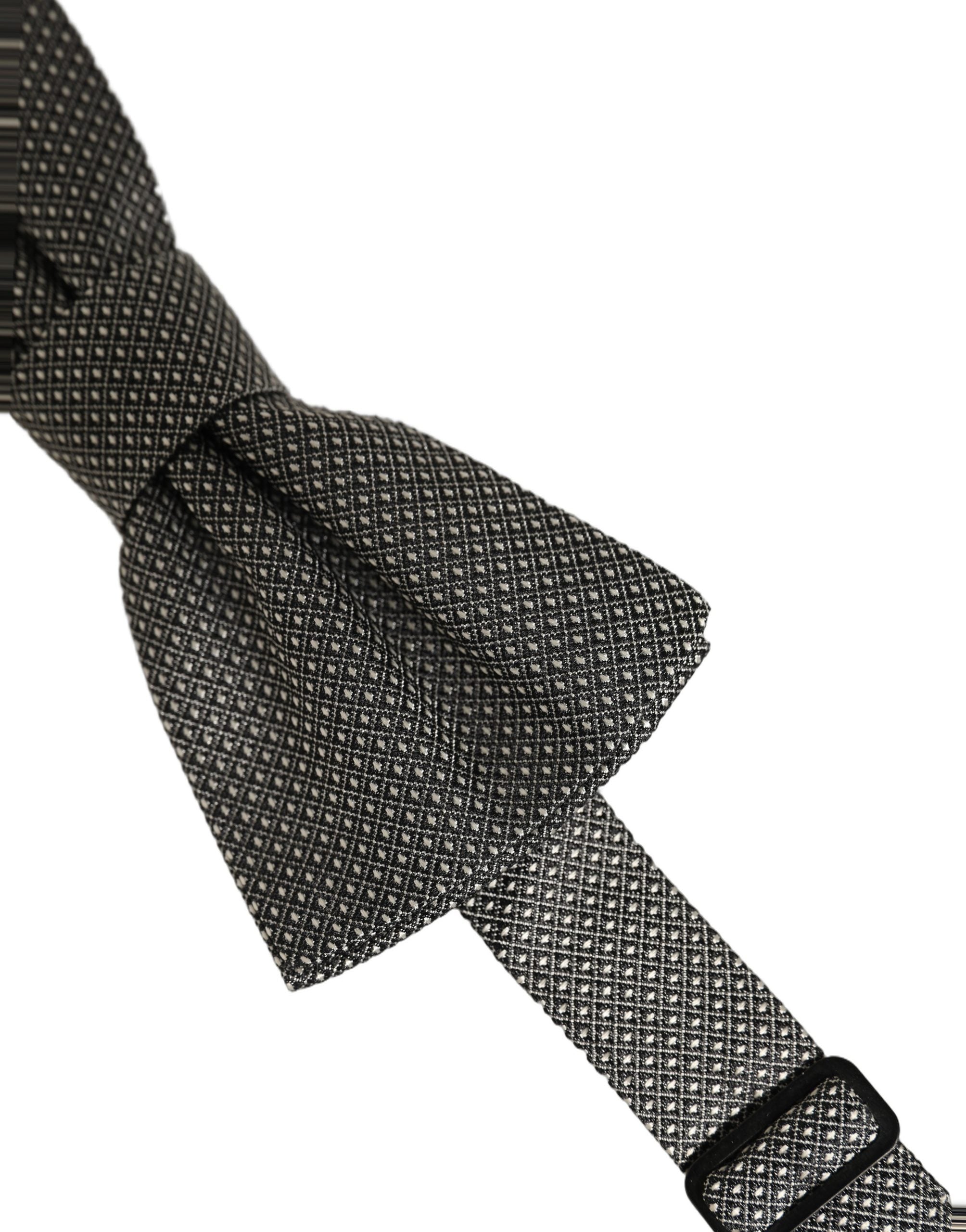 Dolce & Gabbana Gray Silk Bow Tie - Timeless Elegance for All