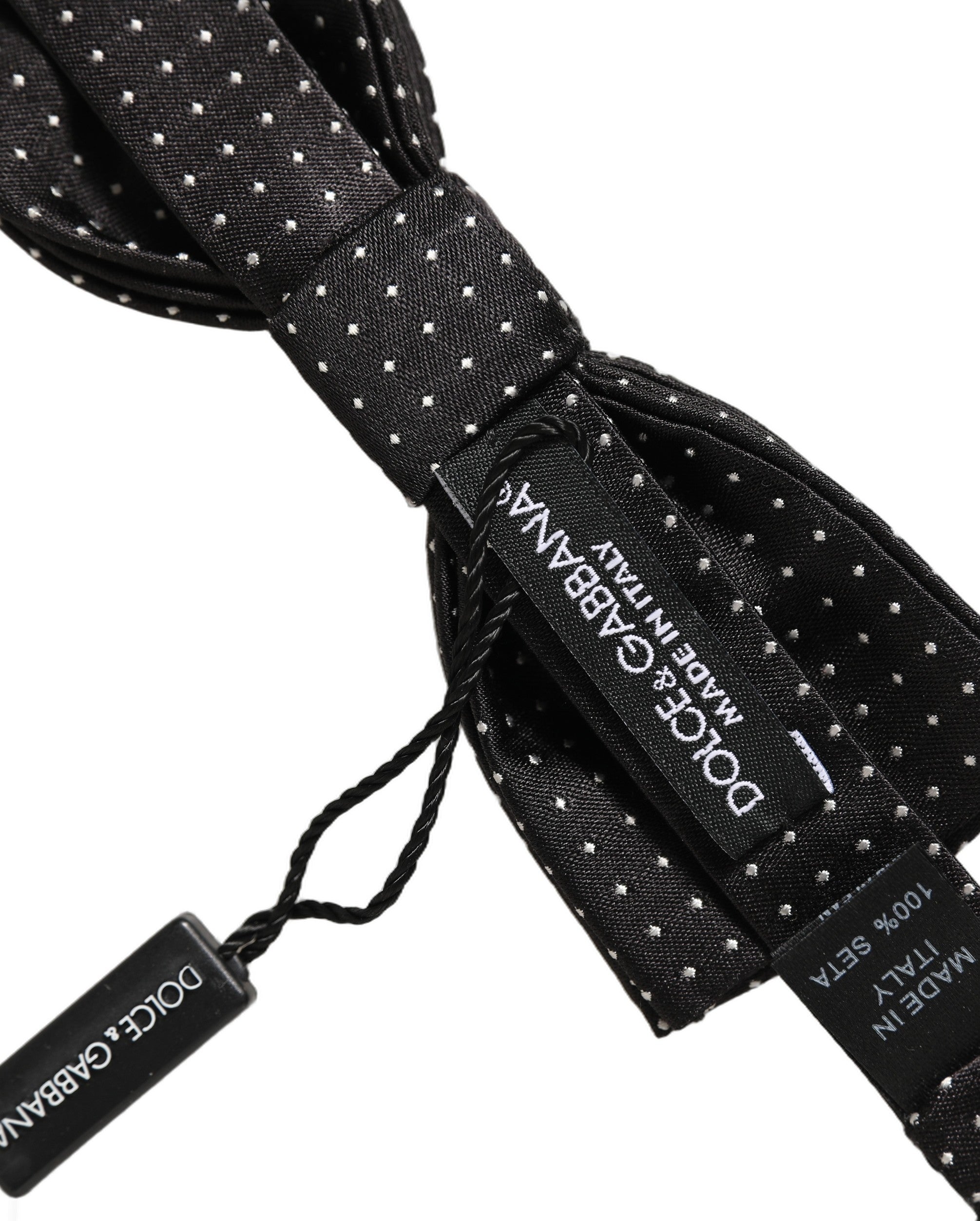 Dolce & Gabbana Silk Polka Dot Bow Tie - Timeless Elegance