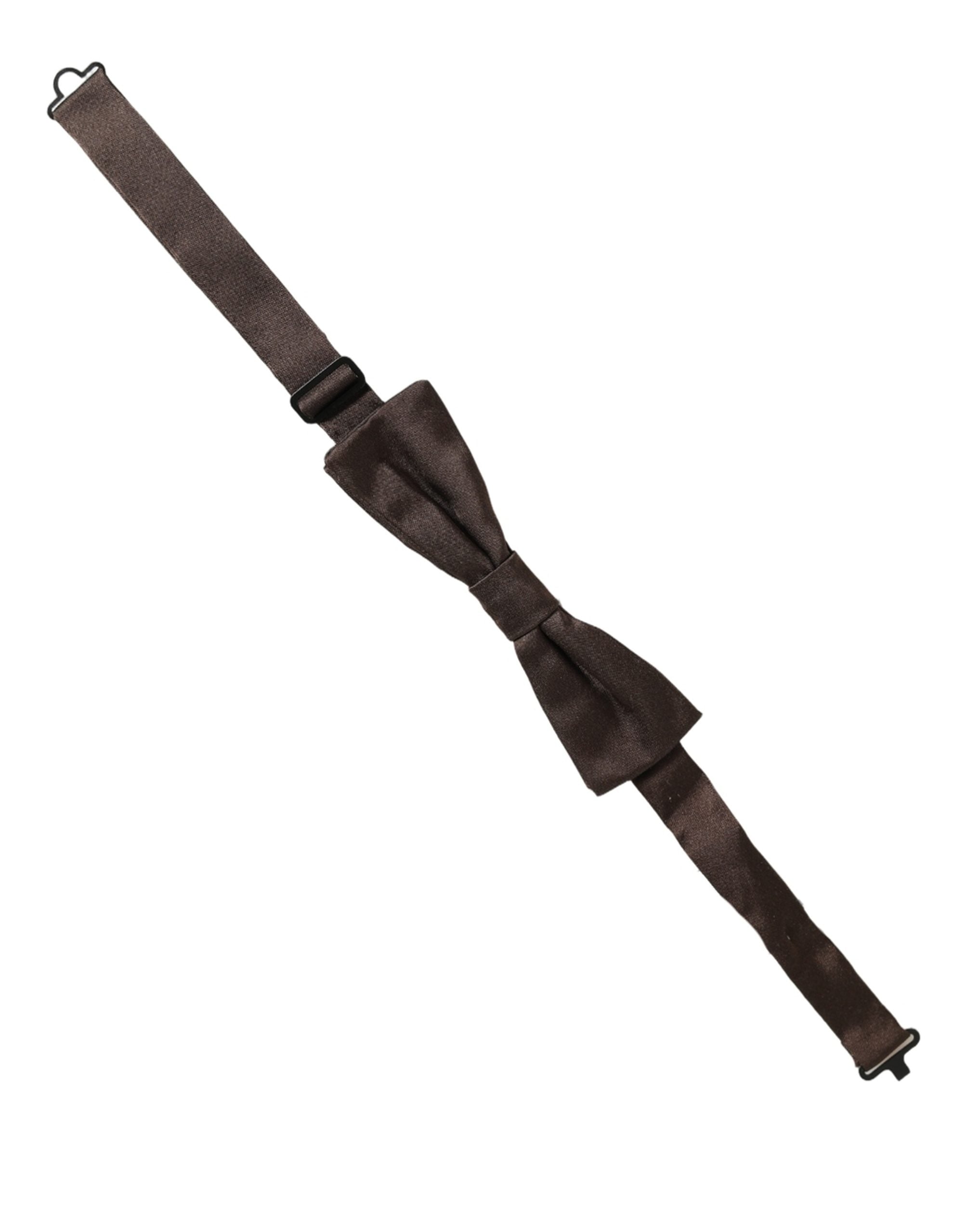 Dolce & Gabbana Silk Brown Bow Tie - Timeless Elegance