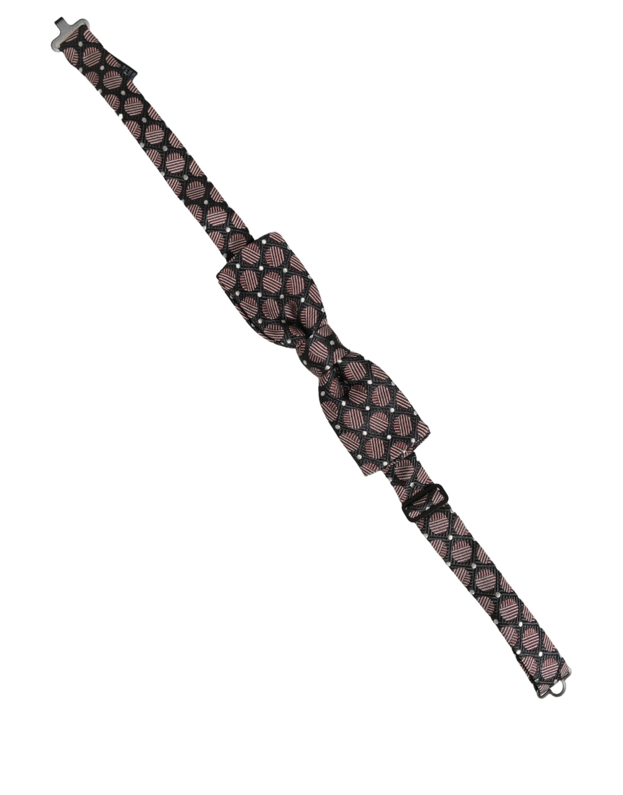 Dolce & Gabbana Multicolor Geometric Silk Bow Tie - Luxurious Elegance
