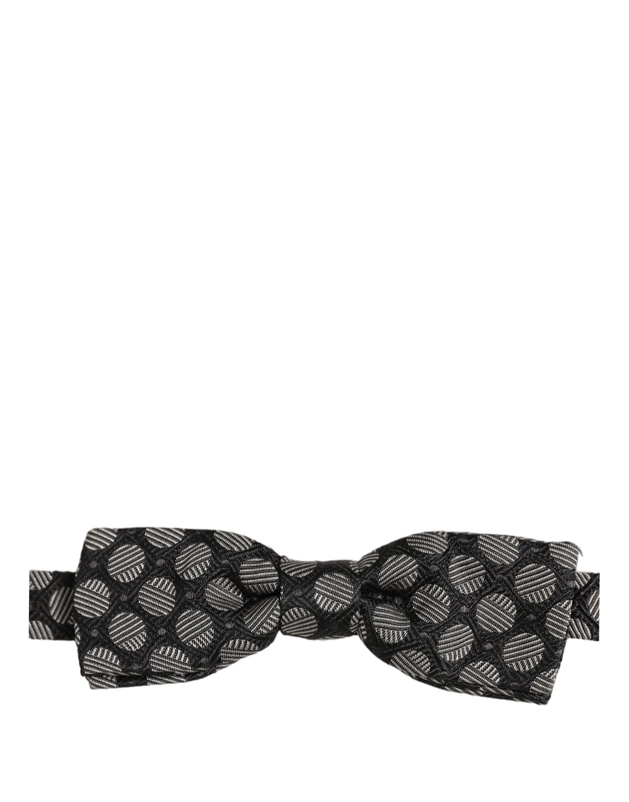 Dolce & Gabbana Silk Geometric Bow Tie - Timeless Elegance