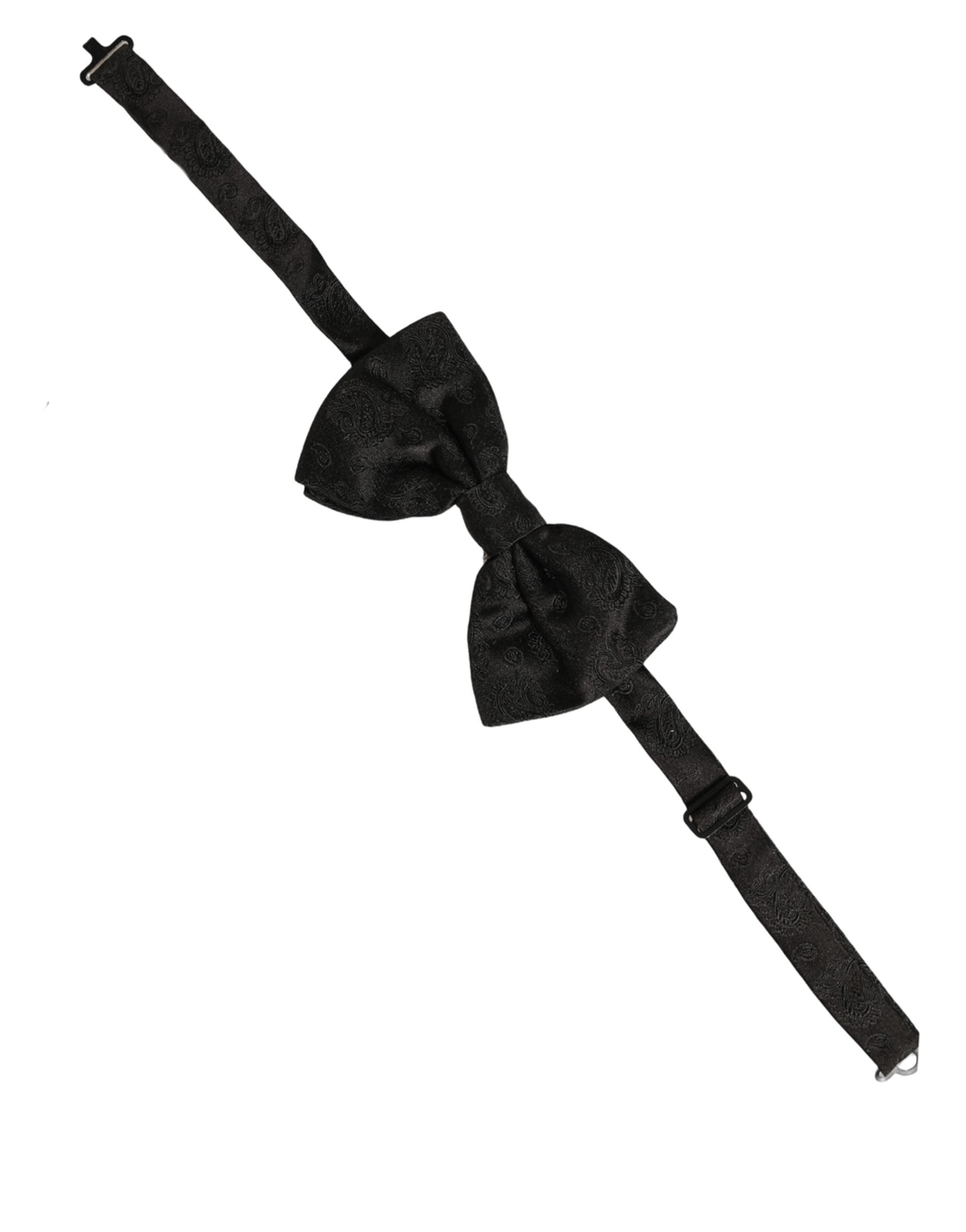 Dolce & Gabbana Black Silk Bow Tie - Timeless Luxury Accessory
