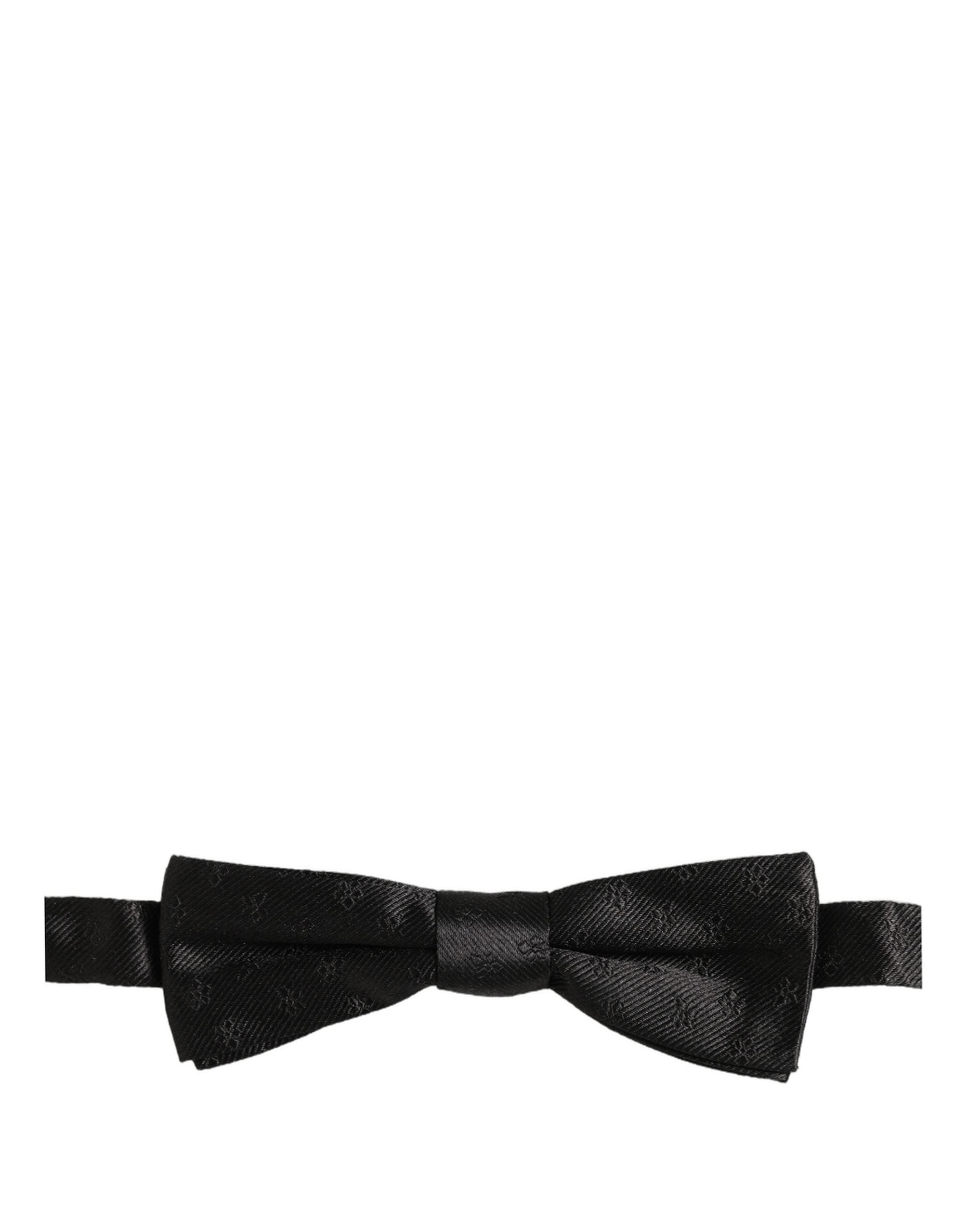 Dolce & Gabbana Black Silk Adjustable Bow Tie for Timeless Elegance