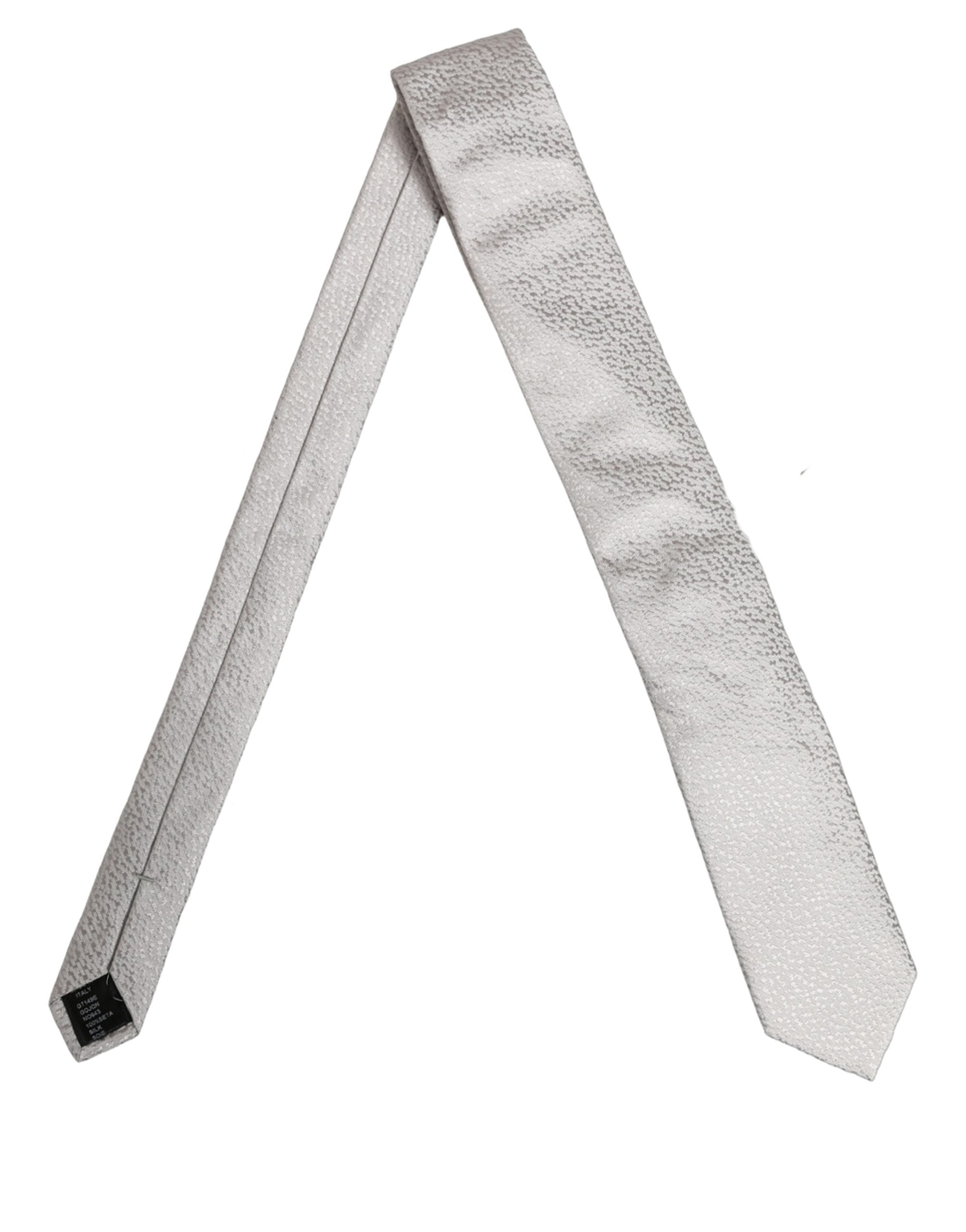Dolce & Gabbana Gray Silk Necktie - Timeless Luxury Accessory