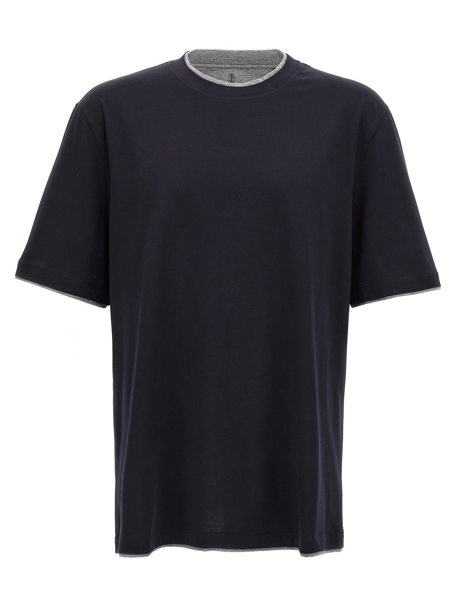 Brunello Cucinelli Blue Cotton T-Shirt - Effortless Luxury Style