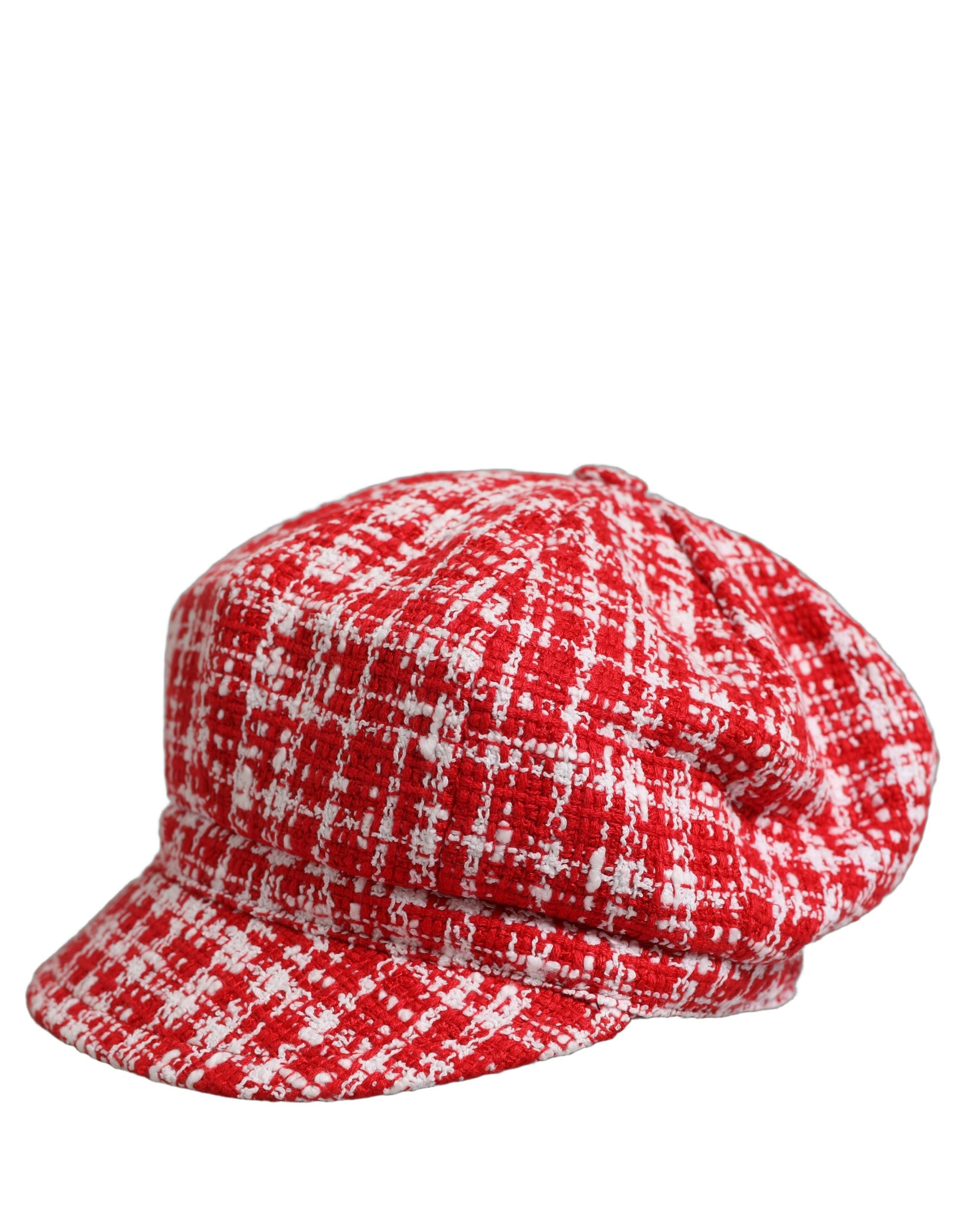 Dolce & Gabbana Baker Boy Cap - Timeless Elegance in Tweed