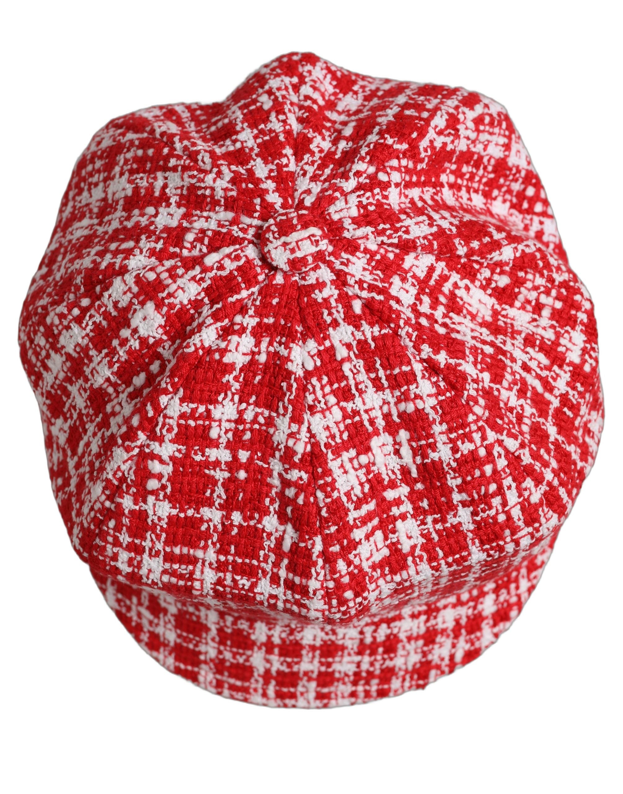 Dolce & Gabbana Baker Boy Cap - Timeless Elegance in Tweed