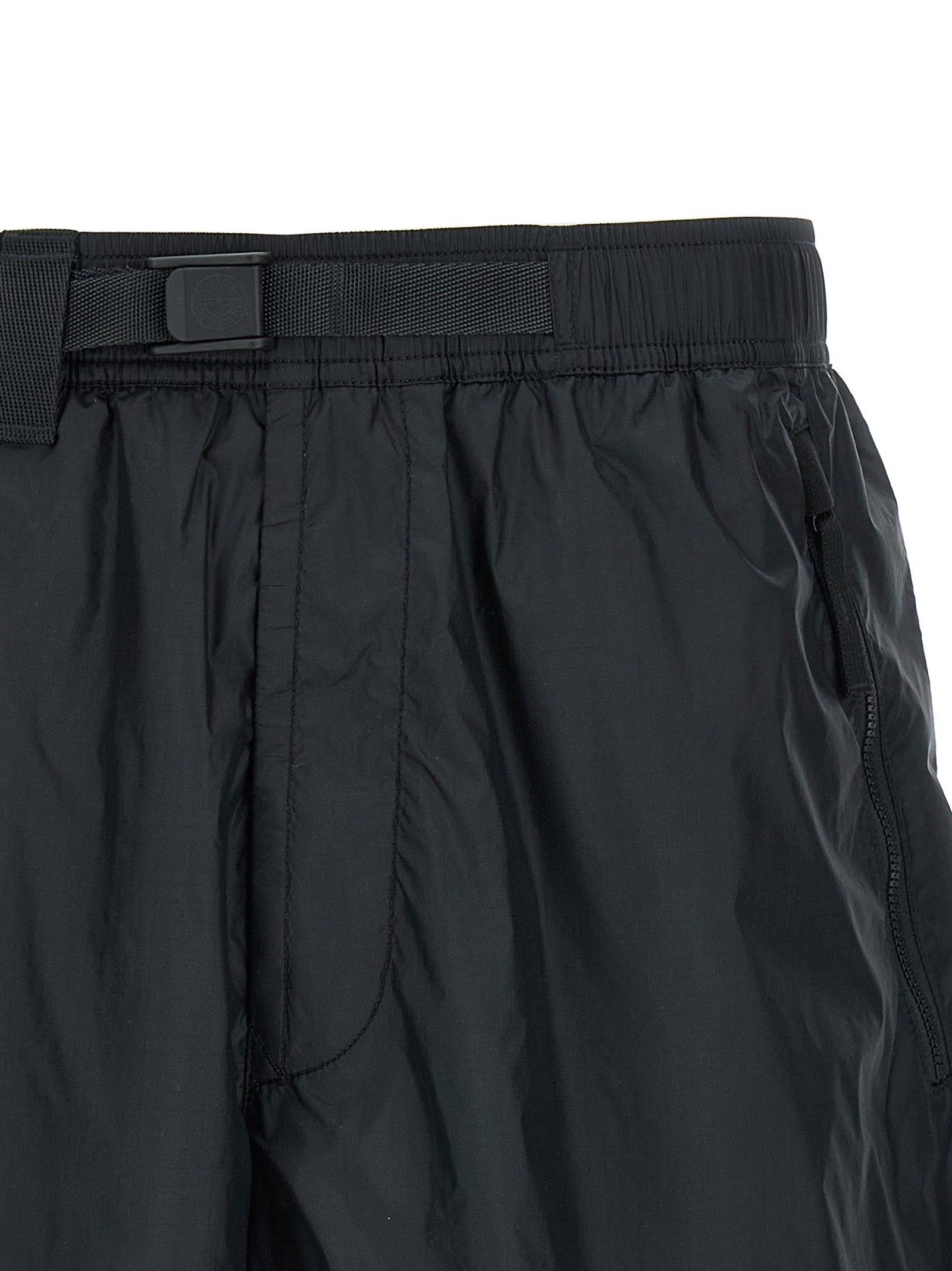 Stone Island Blue Polyamide Bermuda Shorts