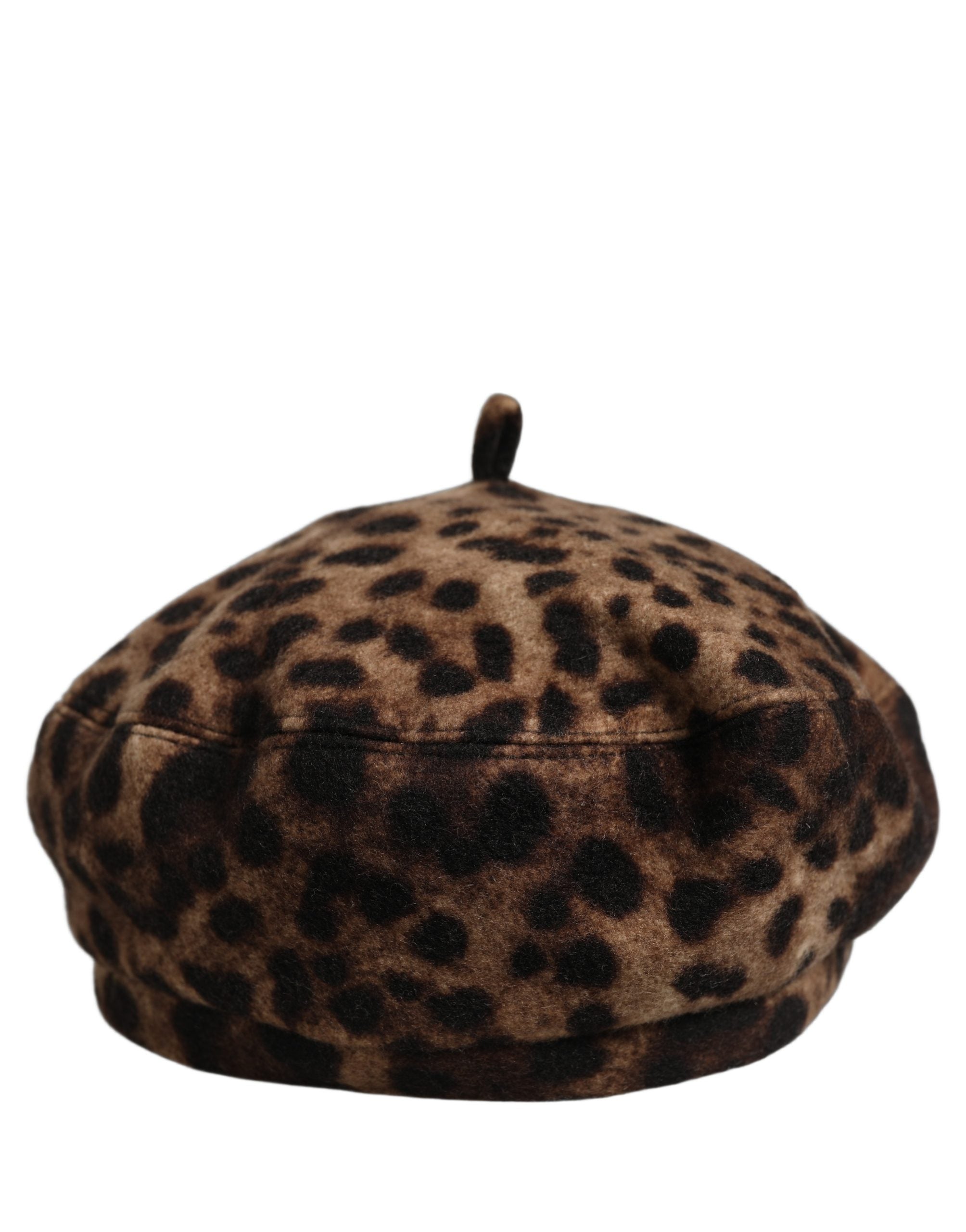 Dolce & Gabbana Leopard Beret Hat - Exquisite Italian Luxury