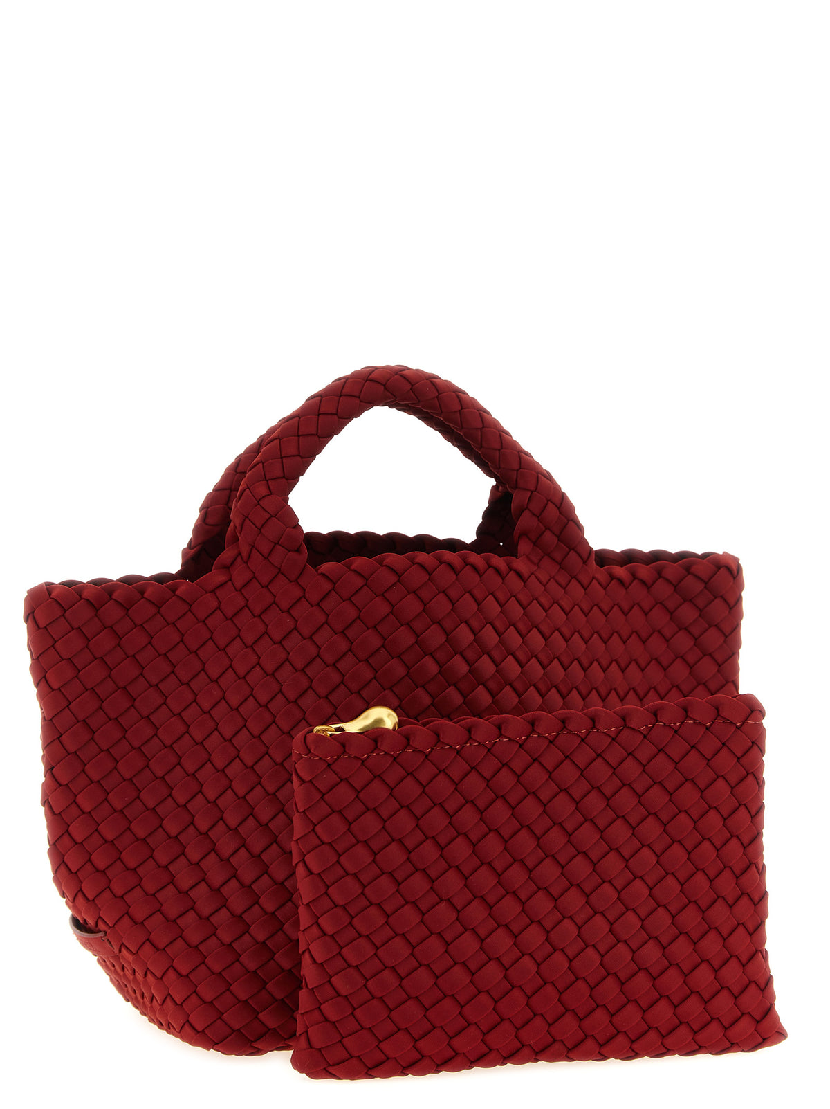 NAGHEDI St. Barths Red Handbag - Handwoven Luxury Elegance