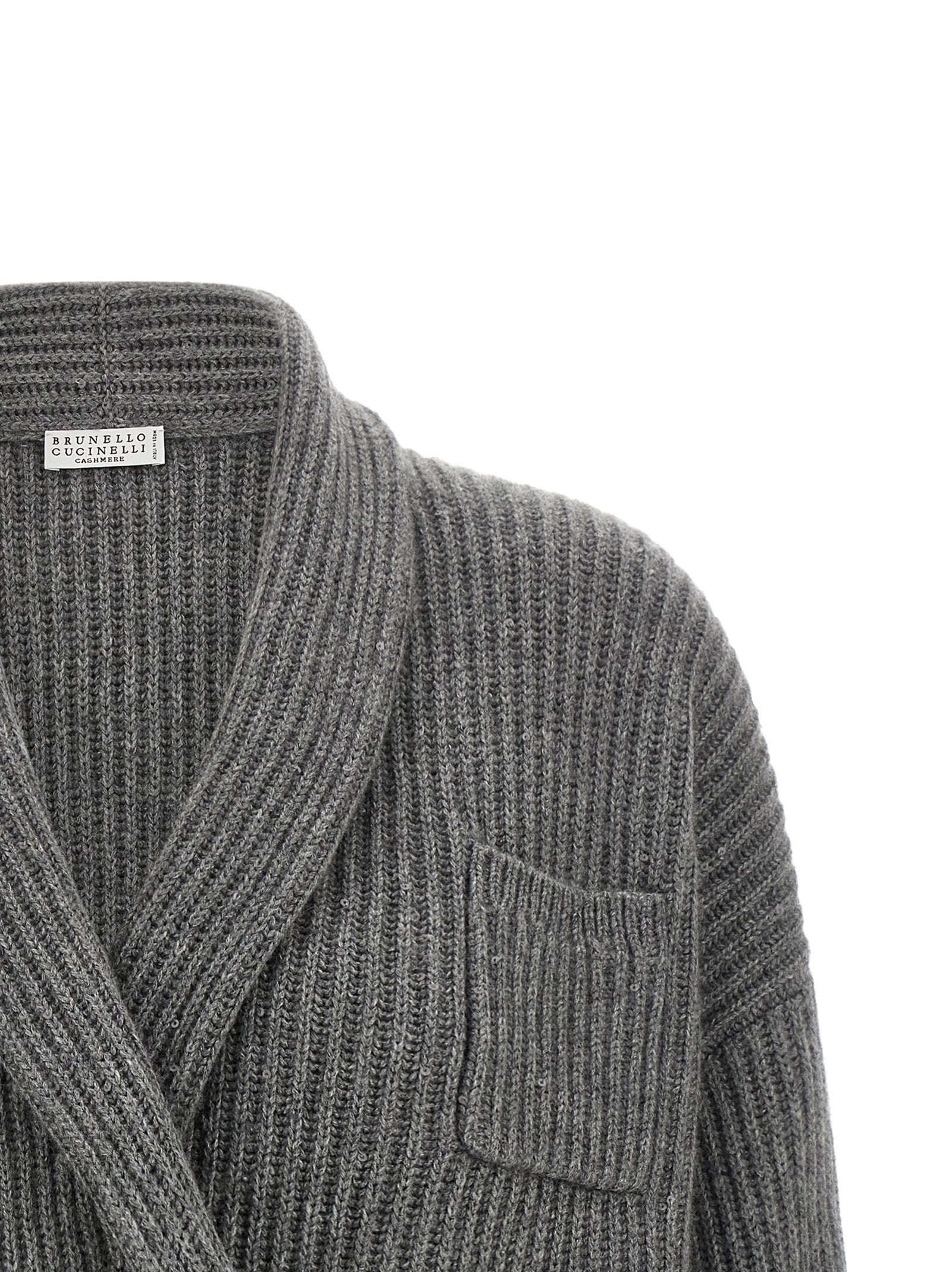 Brunello Cucinelli Gray Cashmere Cardigan - Timeless Luxury Elegance