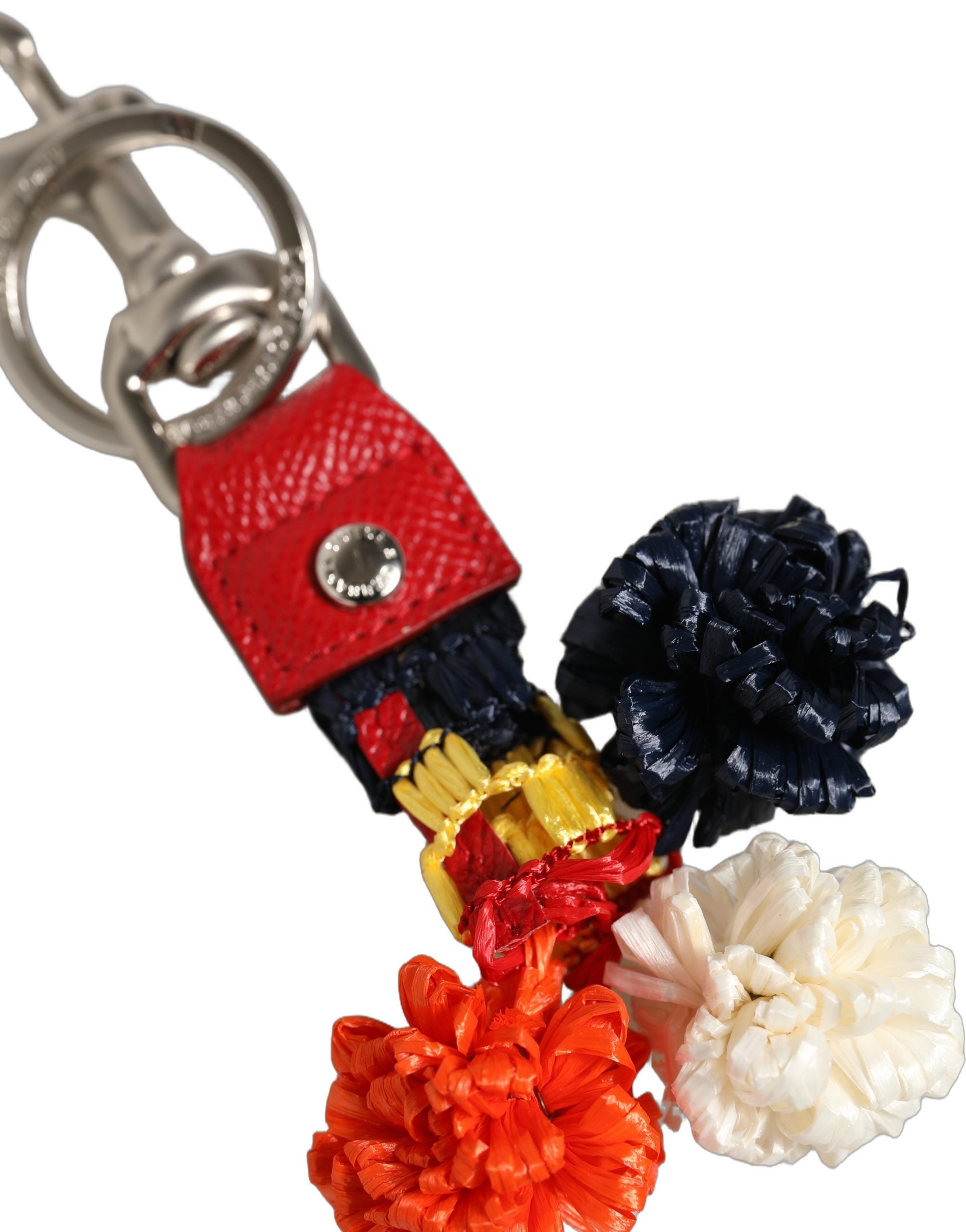 Dolce & Gabbana Raffia Leather Keyring - Exquisite Luxury Accessory