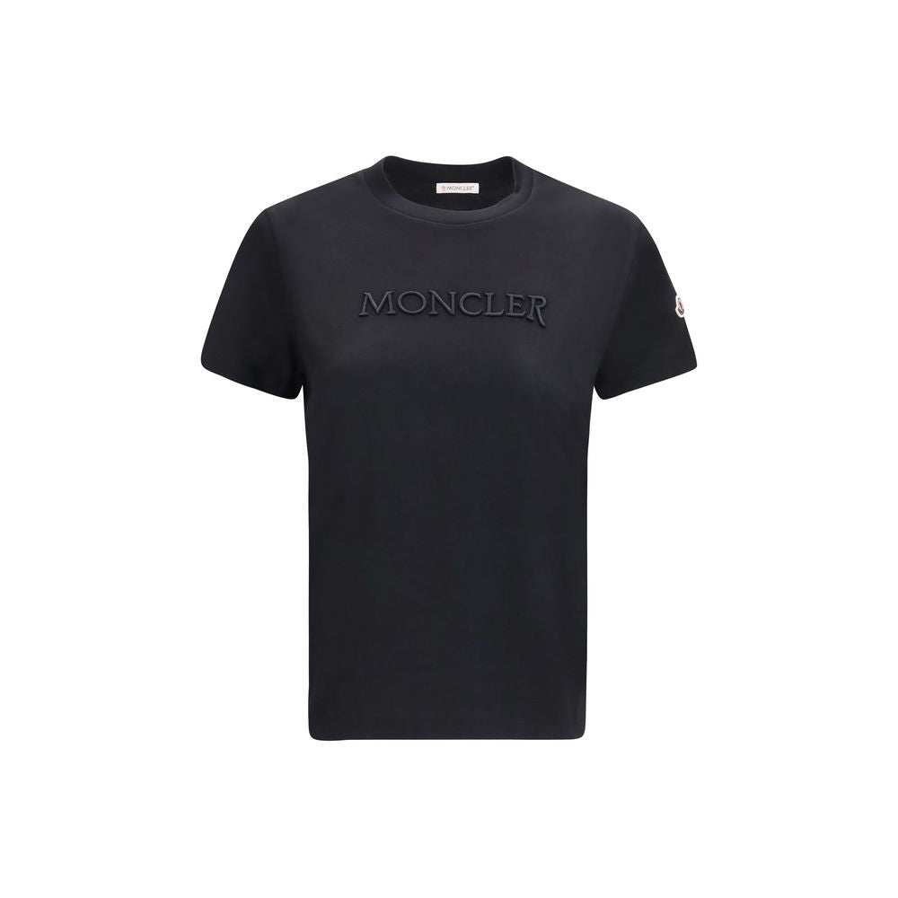 Moncler Black Cotton T-Shirt - Timeless Luxury for Every Occasion