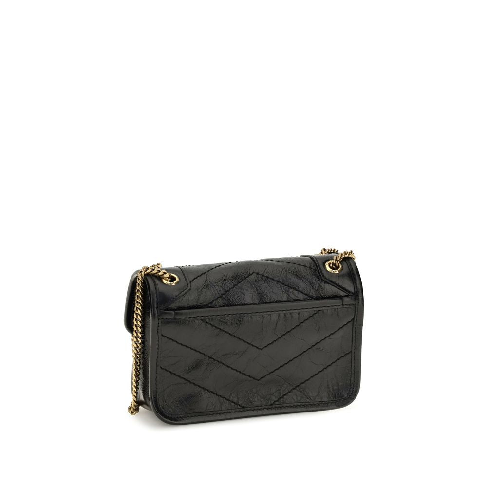 Saint Laurent Black Calf Leather Shoulder Bag - Timeless Elegance