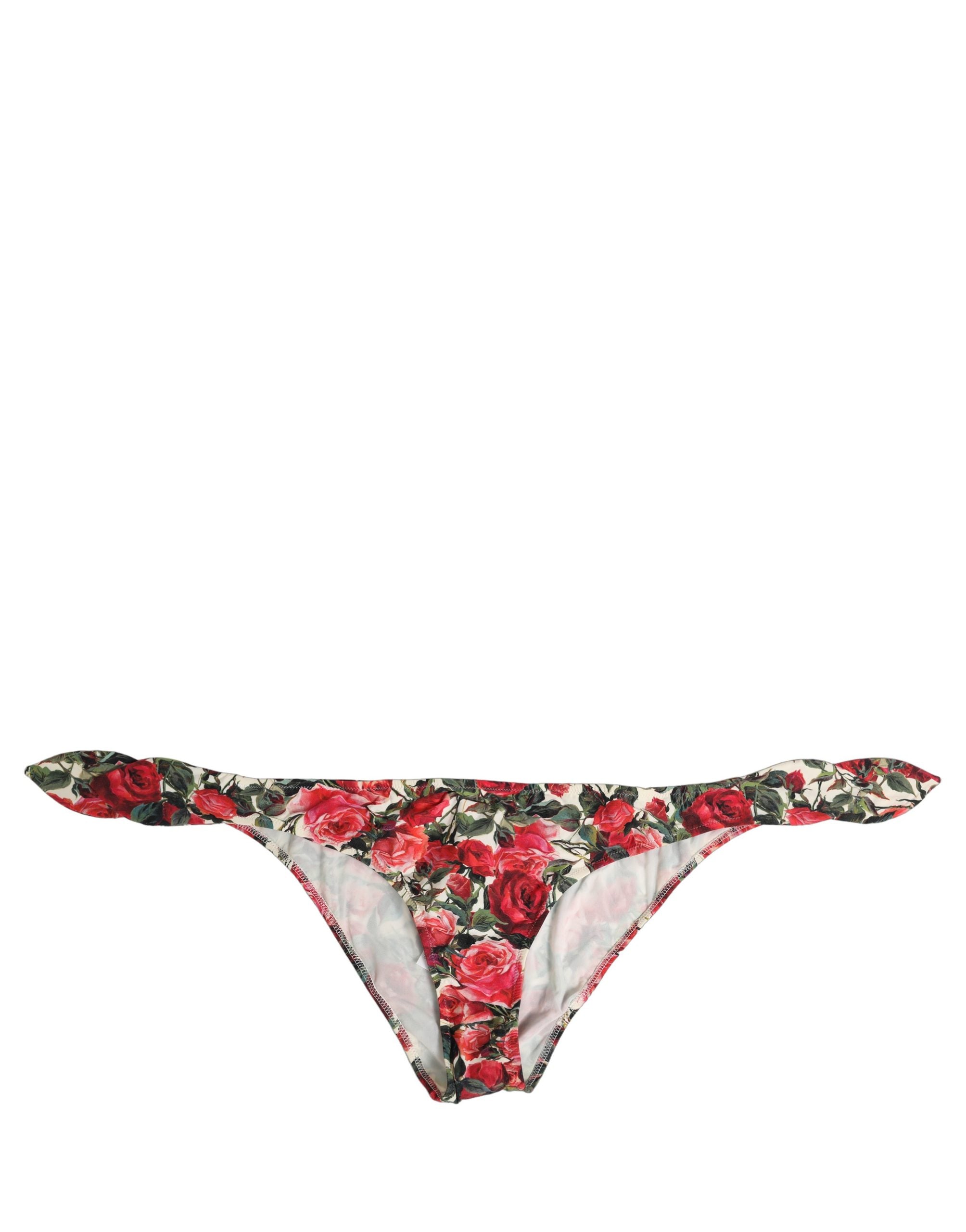 Dolce & Gabbana Multicolor Floral Print Bikini Bottom - Luxury Swimwear