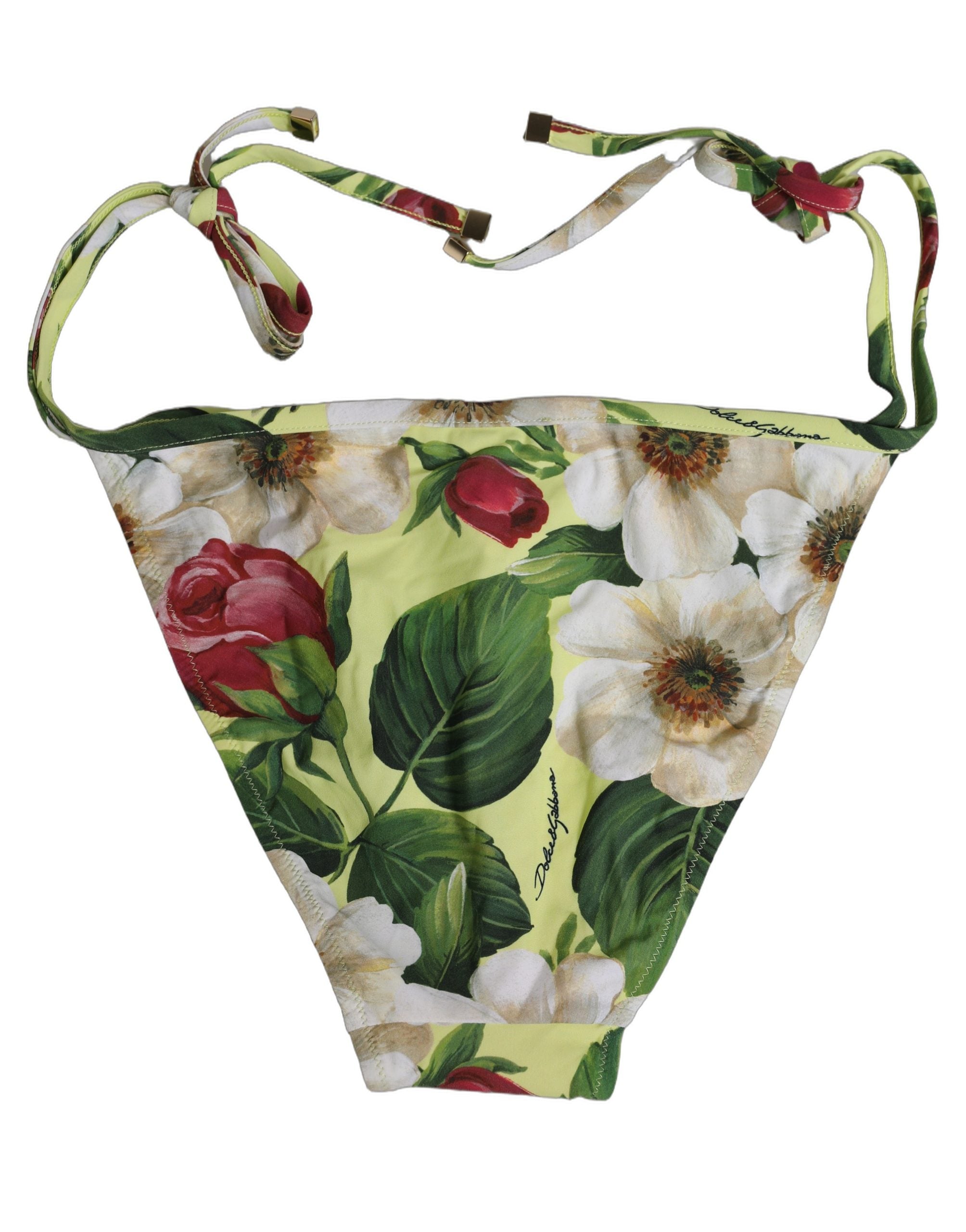 Dolce & Gabbana Floral Print Bikini Bottom - Luxurious Swimwear