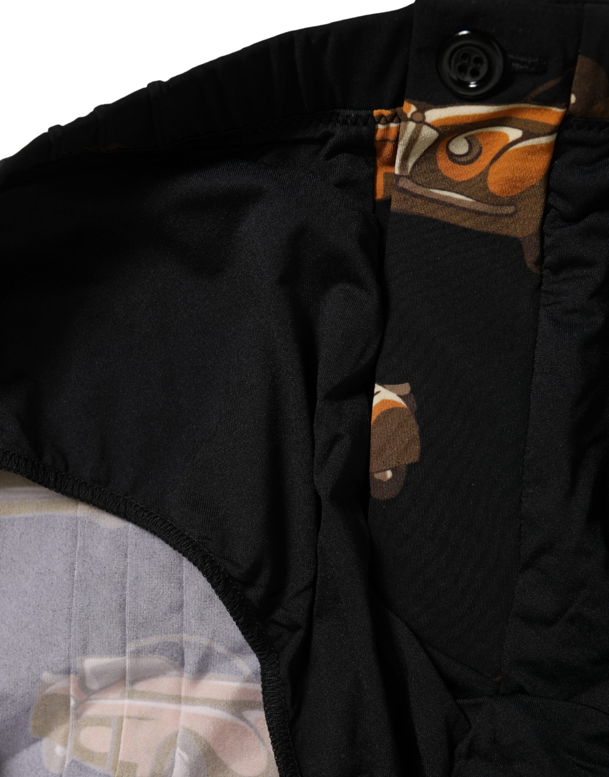 Dolce & Gabbana Black Car Print Swim Trunks for Luxe Escapes
