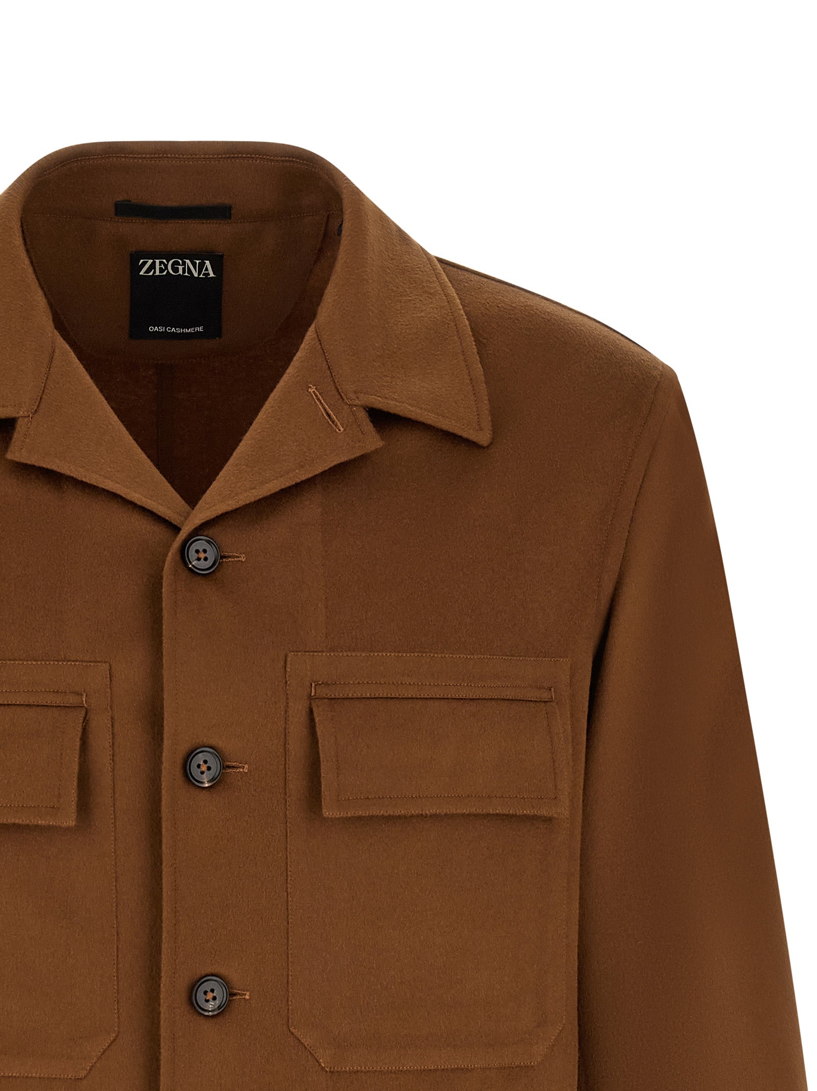 Experience the allure of ZEGNA's Brown Cashmere Blouse, a testament to exquisite craftsmanship and timeless elegance, perfect for the discerning individual.