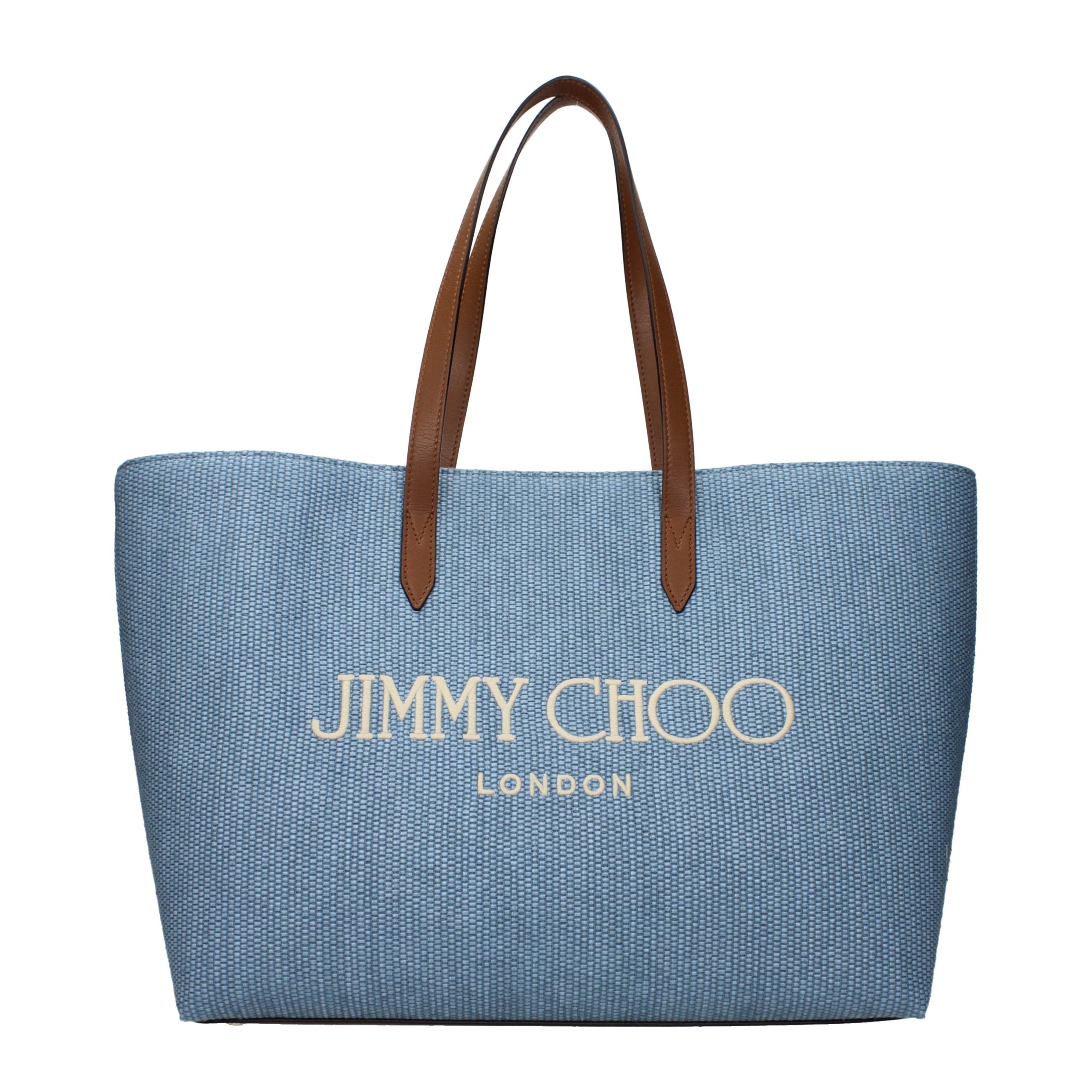 Elevate your style with the Jimmy Choo Light Blue Fabric Shoulder Bag, a masterpiece of elegance and sophistication, perfect for those who embody luxury and refinement.