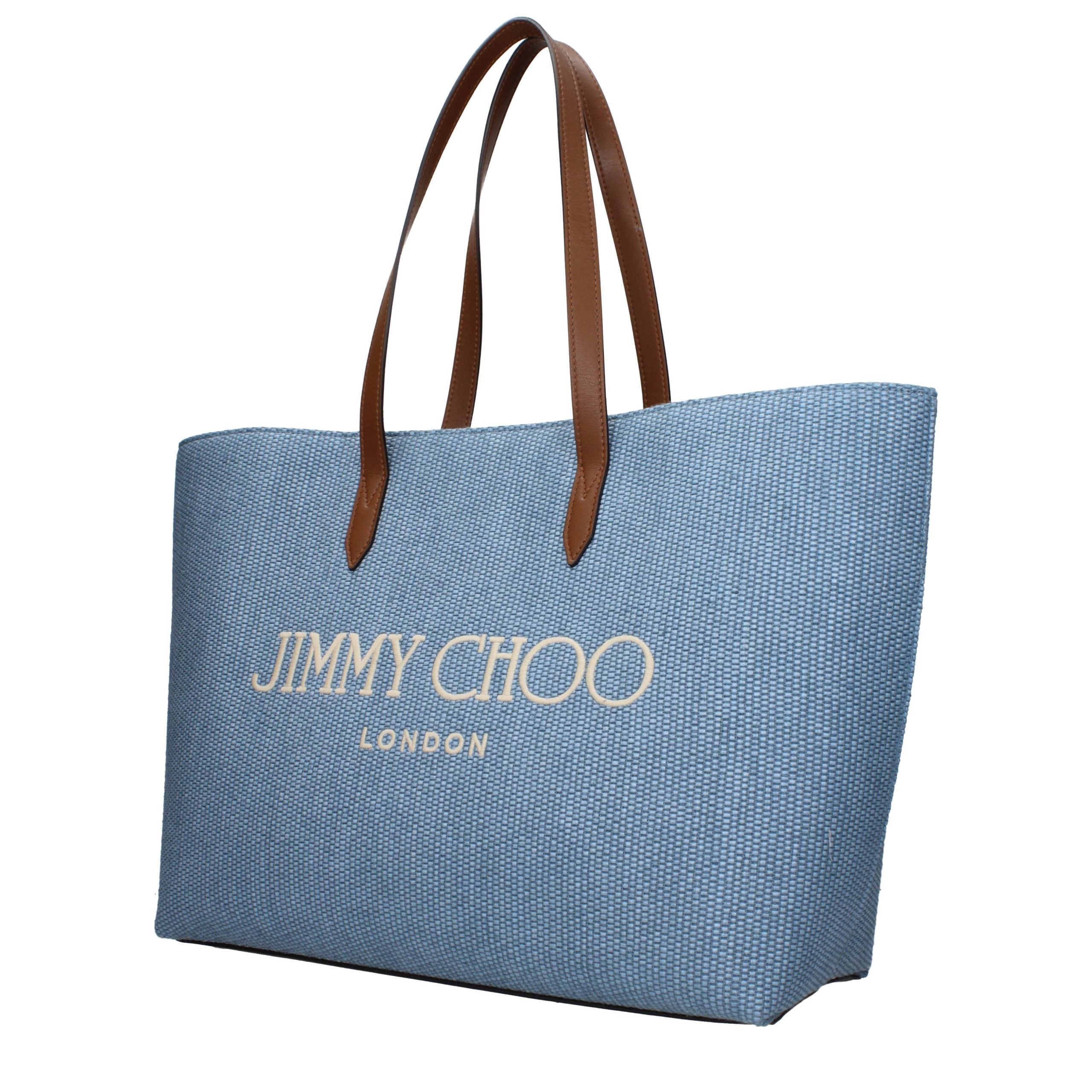 Discover the exquisite Jimmy Choo Light Blue Fabric Shoulder Bag, a symbol of refined elegance and artistry, perfect for the discerning individual seeking luxury.