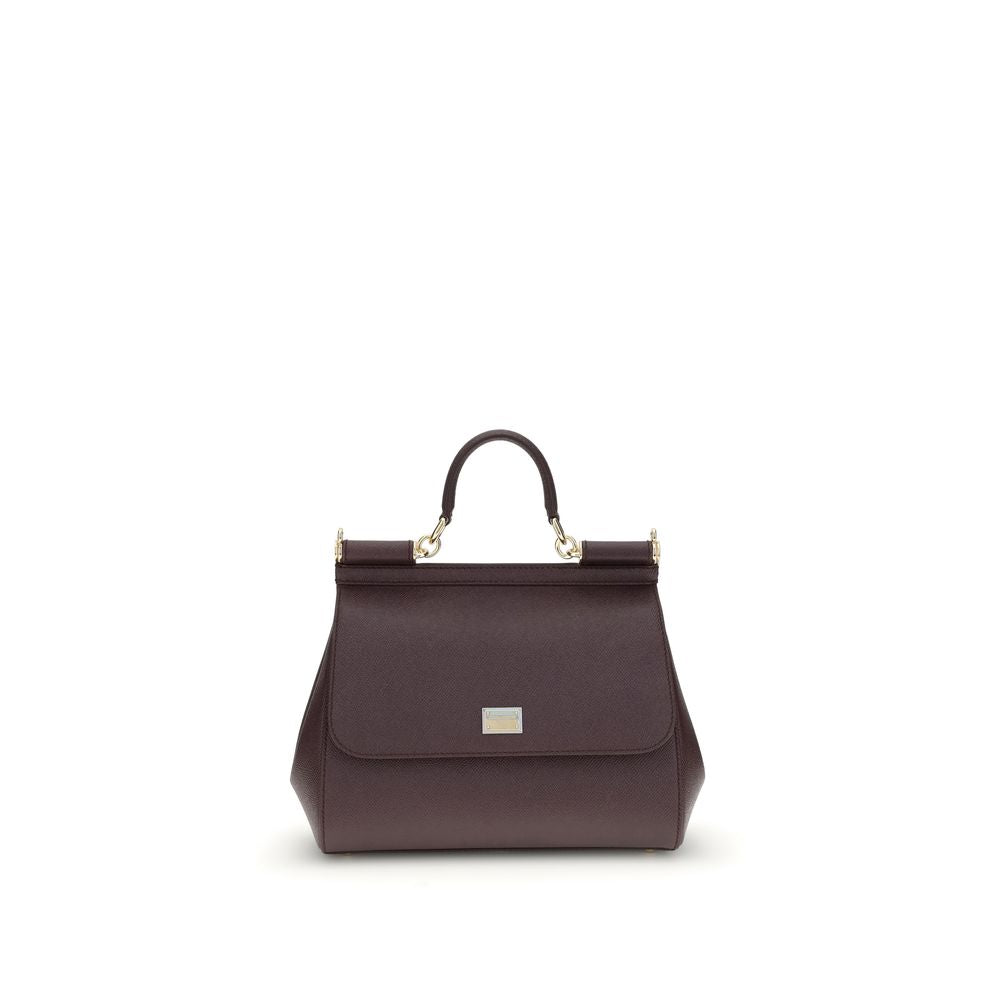 Elevate your style with the Dolce & Gabbana Bordeaux Calf Leather Bos Taurus Handbag, a timeless piece that embodies sophistication and luxurious craftsmanship.