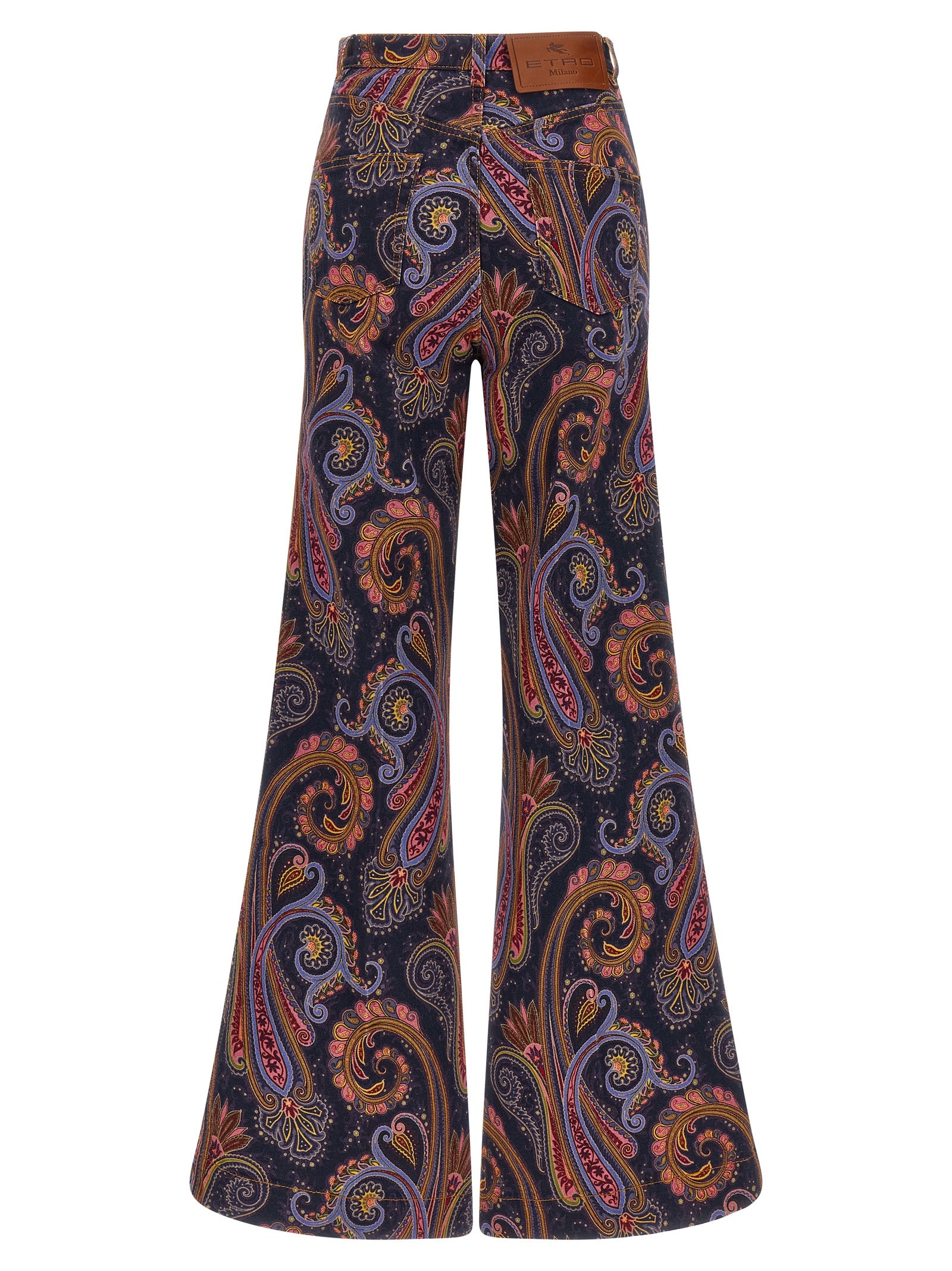 Etro Multicolor Cotton Flared Jeans - Elevate Your Style