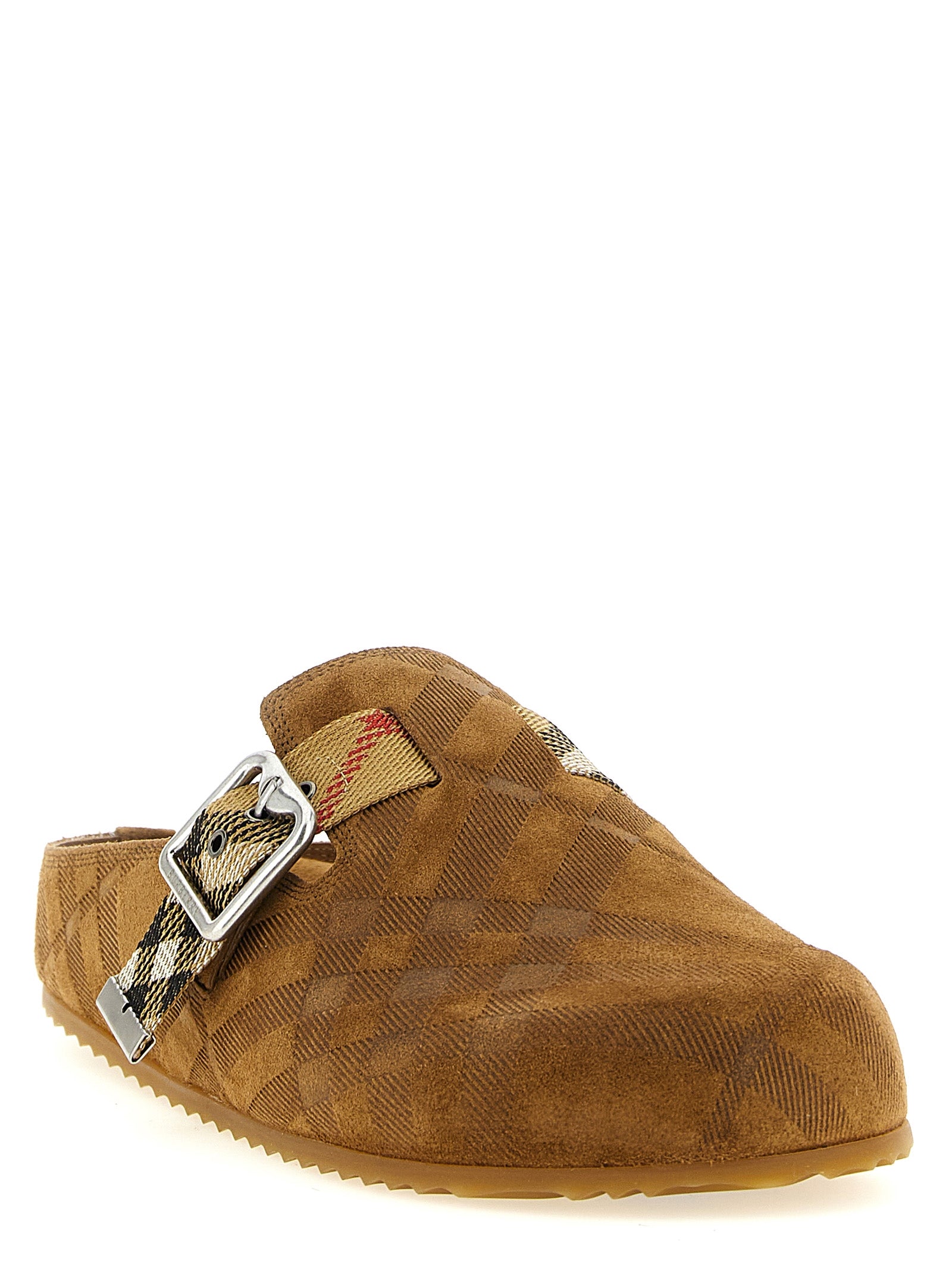 Burberry Brown Leather Clogs - Timeless Elegance Redefined
