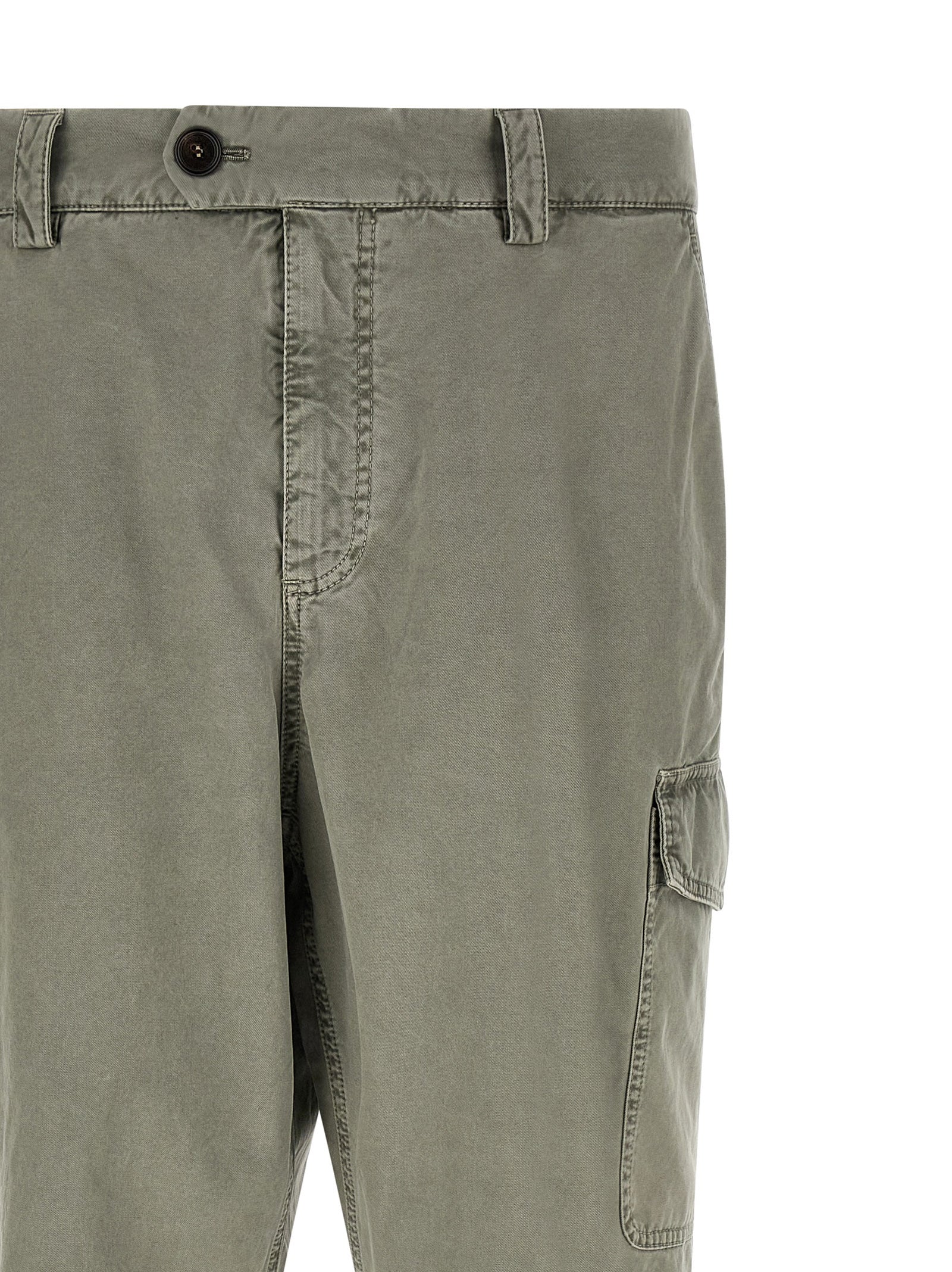 Brunello Cucinelli Bicolor Cotton Cargo Pants - Timeless Luxury
