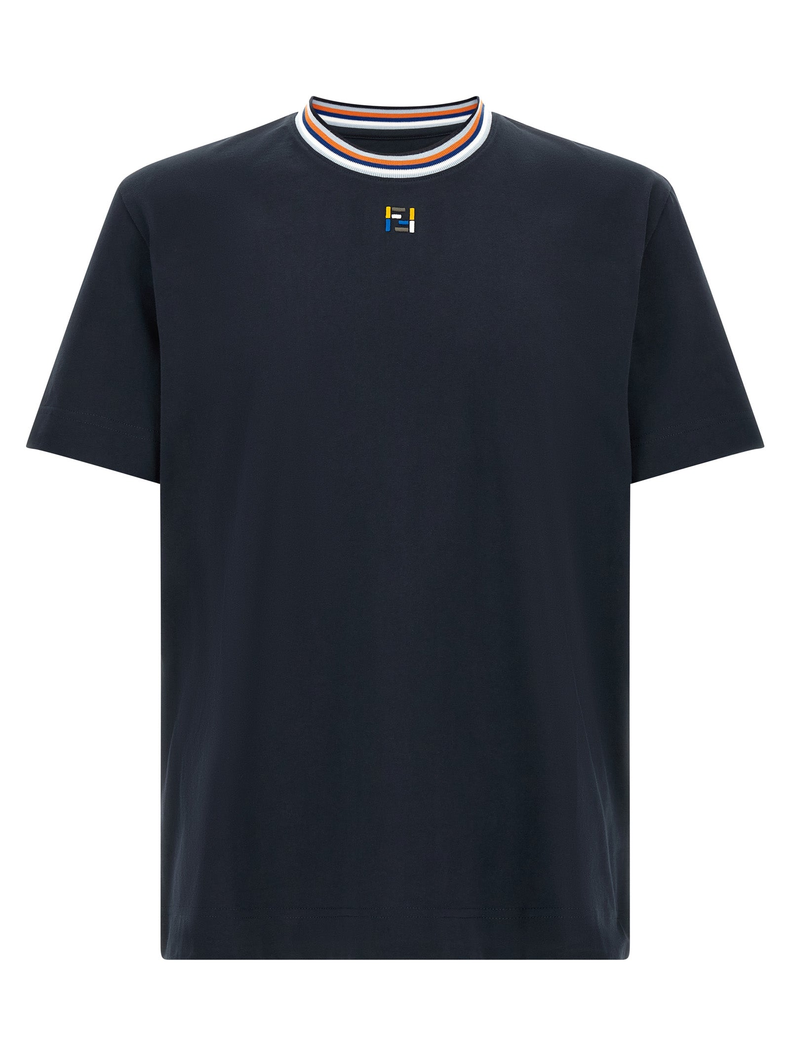 Fendi Blue Cotton T-Shirt - Timeless Luxury for the Discerning