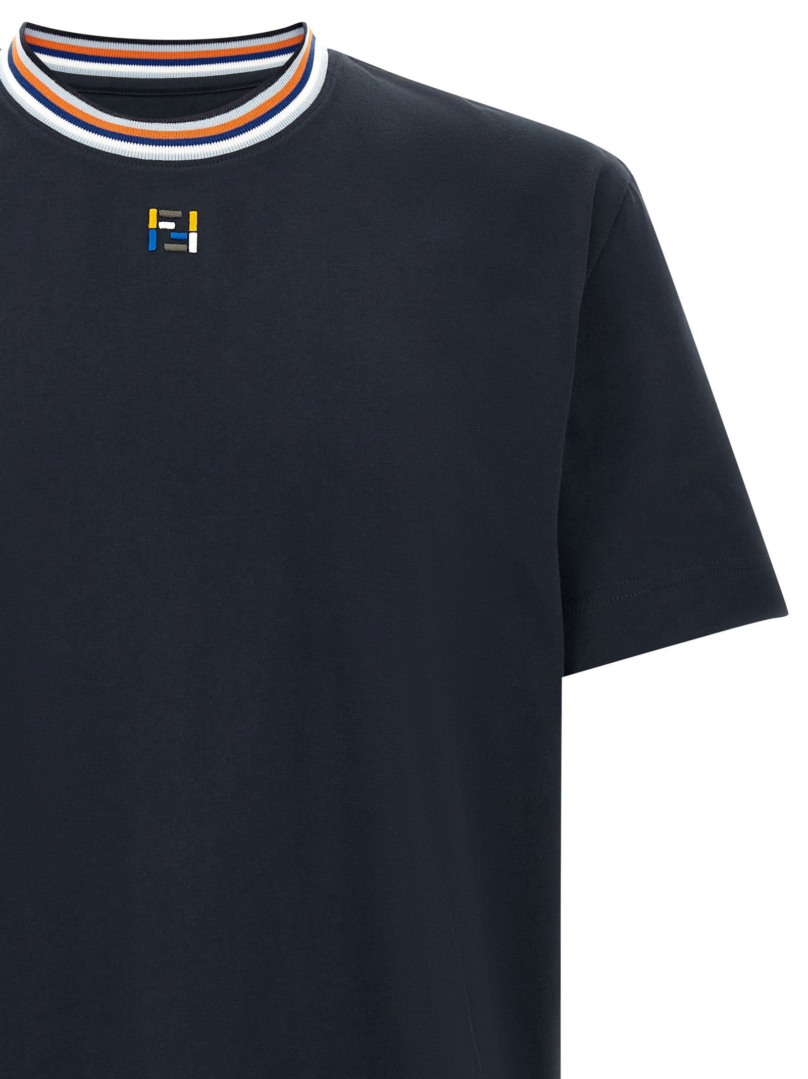 Fendi Blue Cotton T-Shirt - Elevate Your Luxury Wardrobe