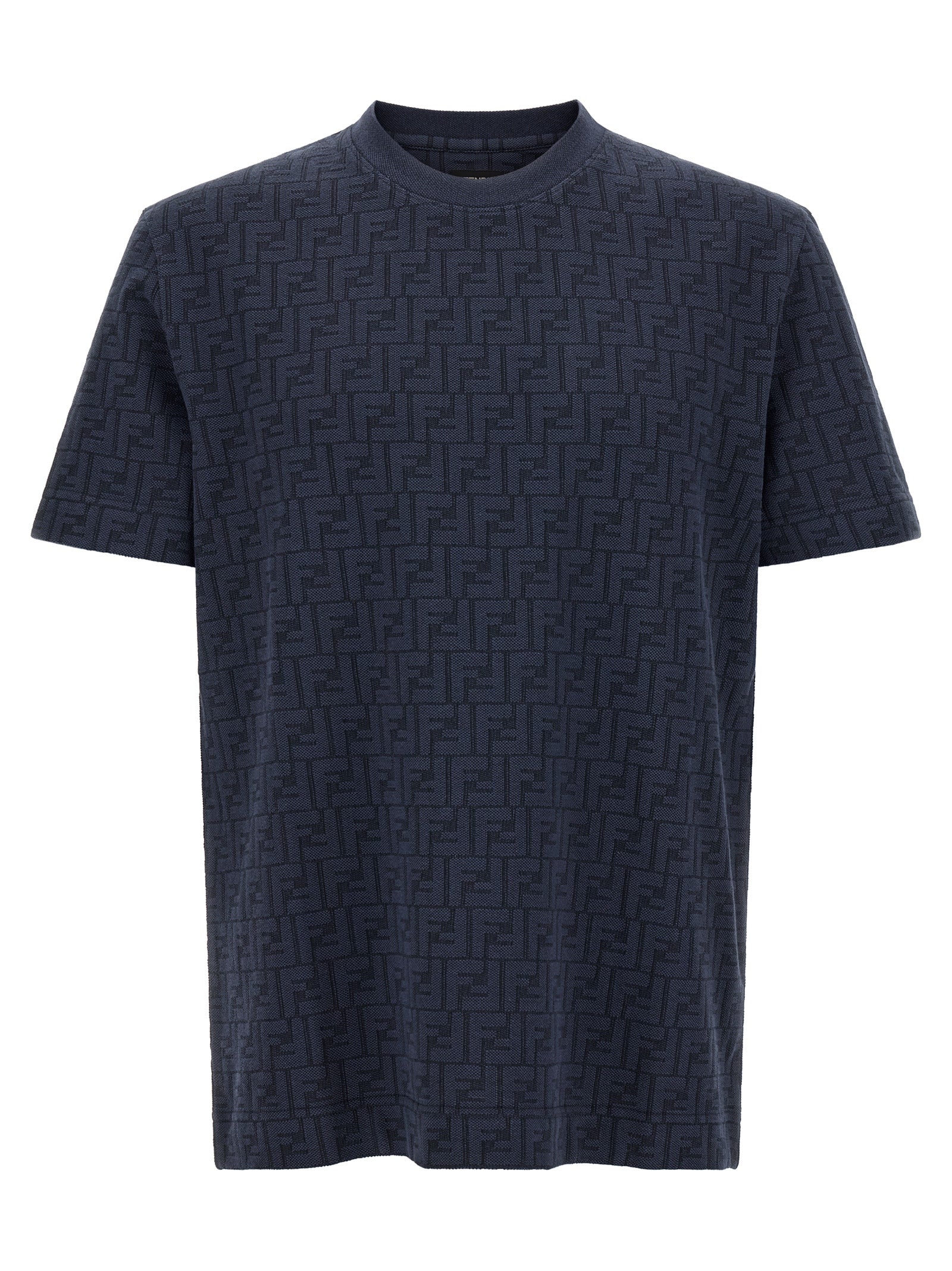 Fendi Blue Cotton T-Shirt - Timeless Elegance for Discerning Tastes