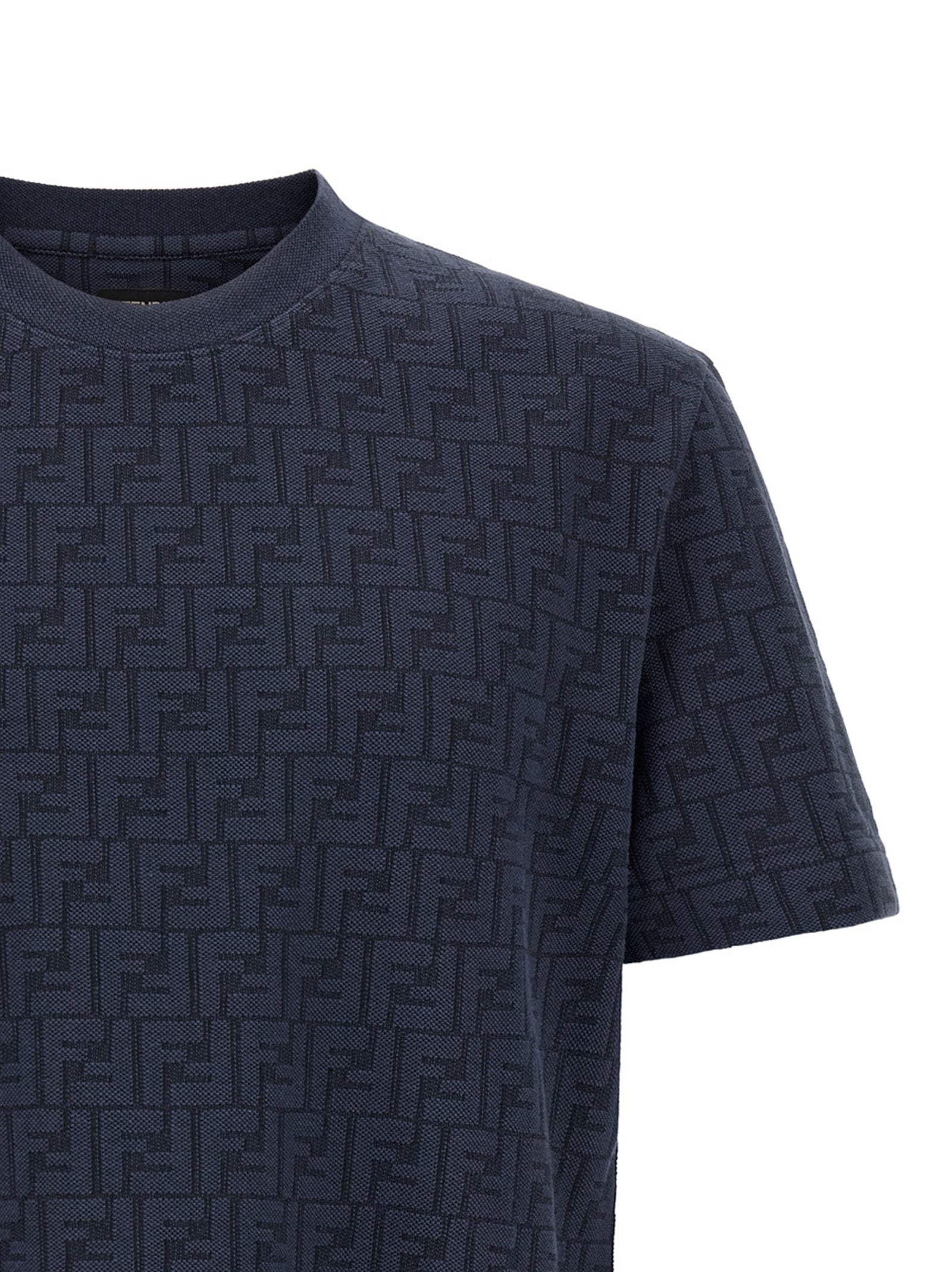 Fendi Blue Cotton T-Shirt - Timeless Elegance in Luxury Fashion