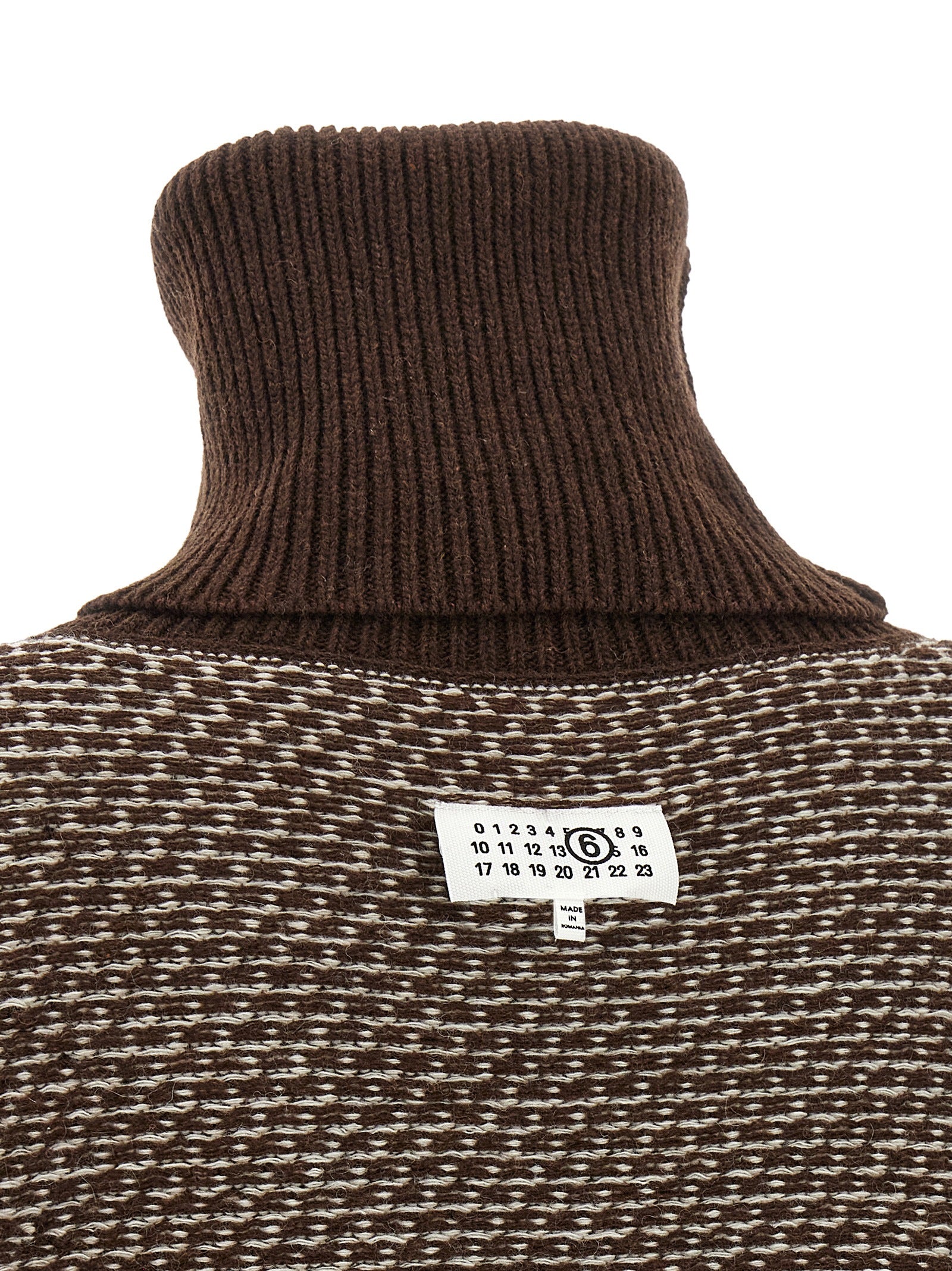 MM6 Maison Margiela Brown Wool Short Dress - Avant-Garde Elegance