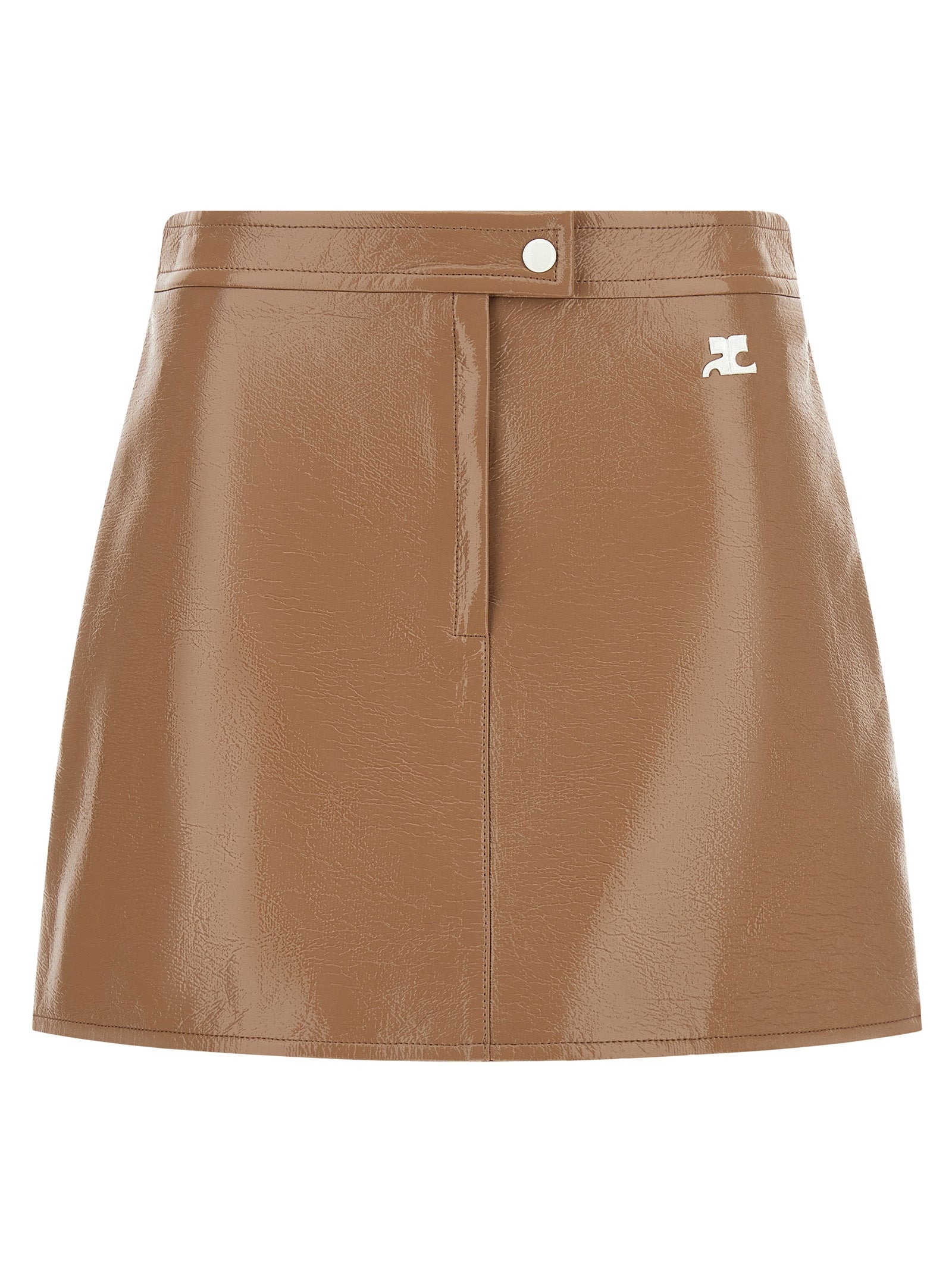 Courrèges Beige Cotton Long Skirt - Timeless Elegance Redefined