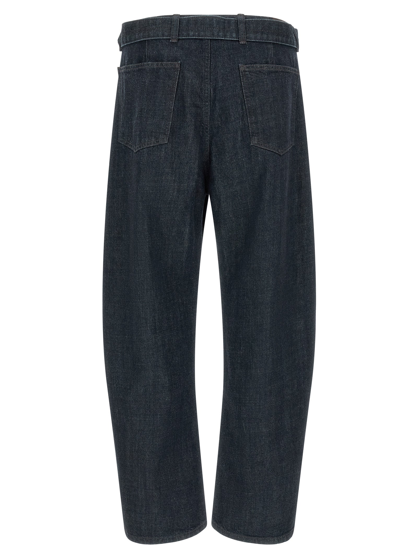 Lemaire Blue Cotton Tapered Jeans - Redefining Casual Luxury