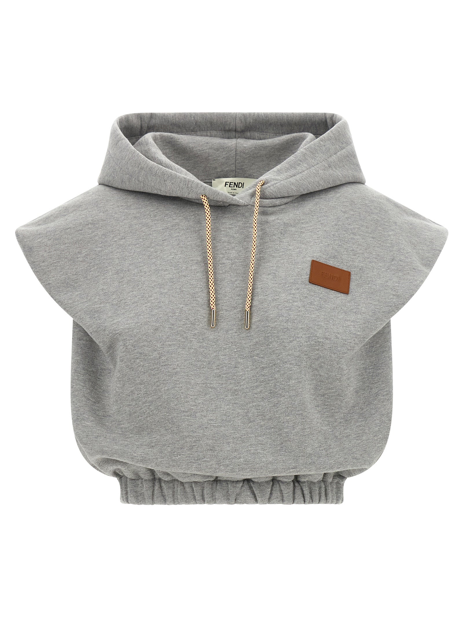 Fendi Gray Cotton Sweatshirt - Elevate Your Casual Luxury