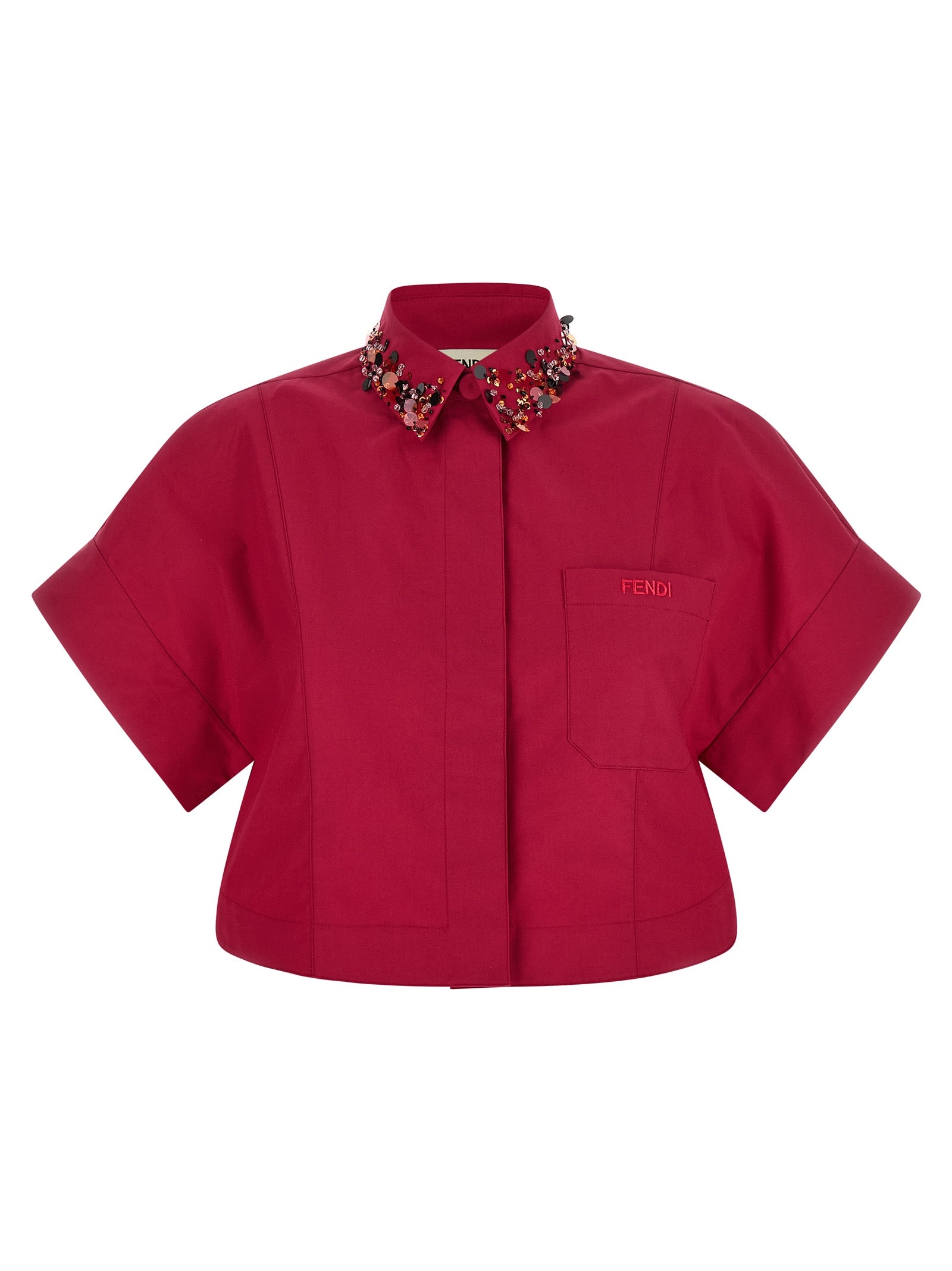 Fendi Multicolor Cotton Blouse - Exquisite Contemporary Tailoring