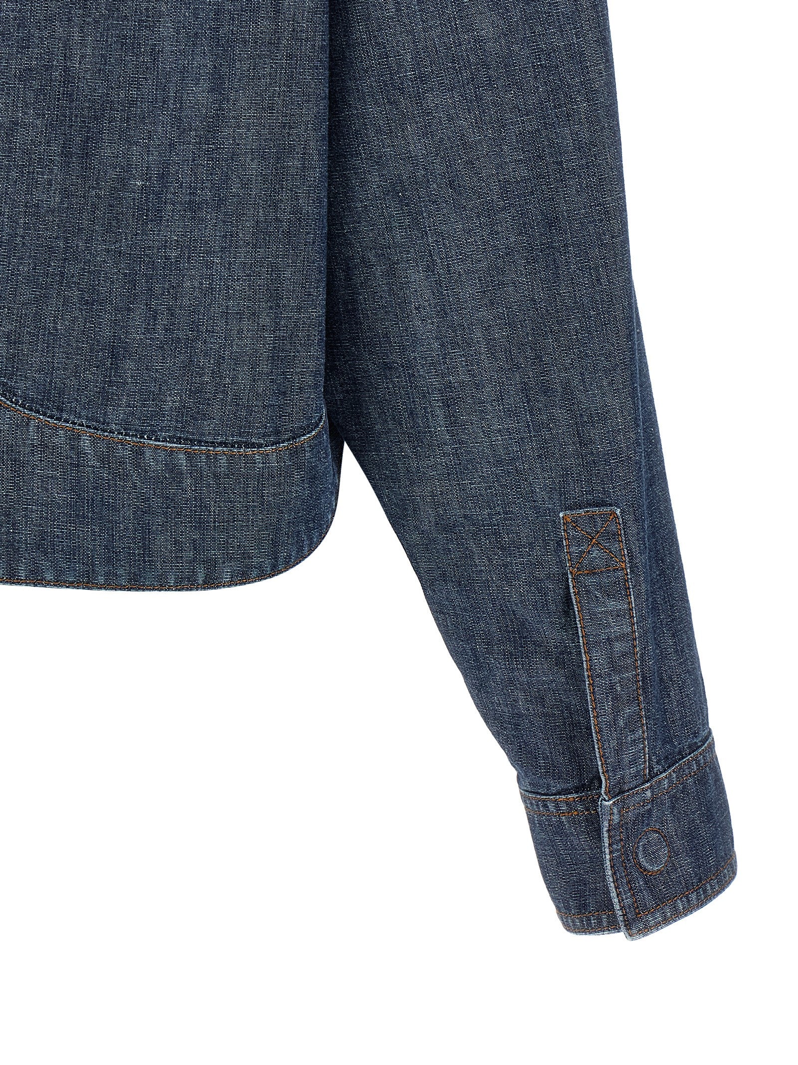 Fendi Blue Cotton Denim Jacket - Timeless Luxury Outerwear