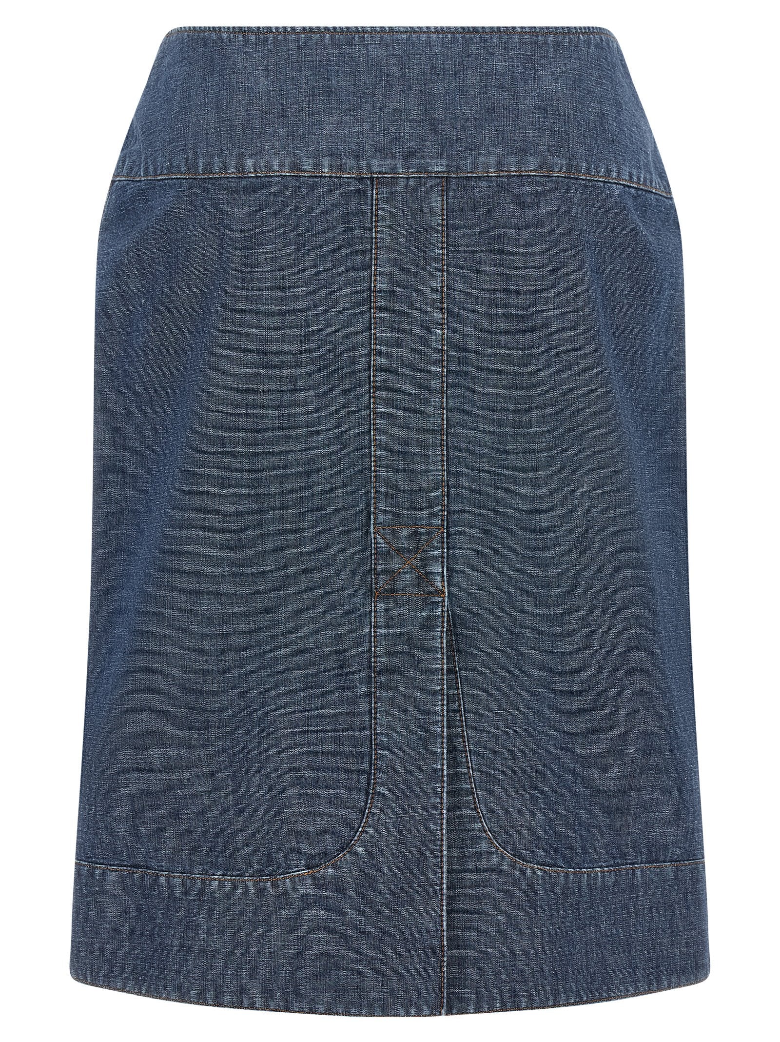 Fendi Blue Cotton Midi Skirt - Timeless Elegance Redefined