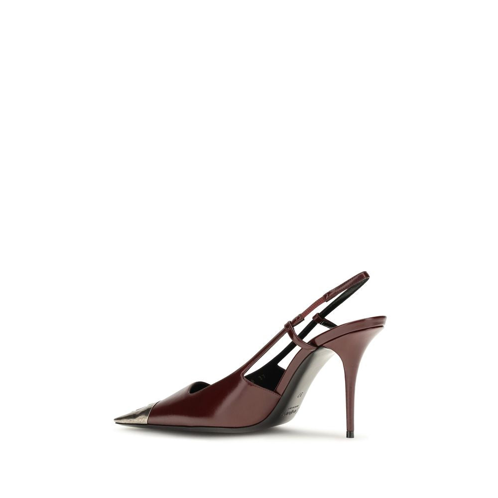 Saint Laurent High Heel Pumps - Exquisite Bordeaux Calf Leather