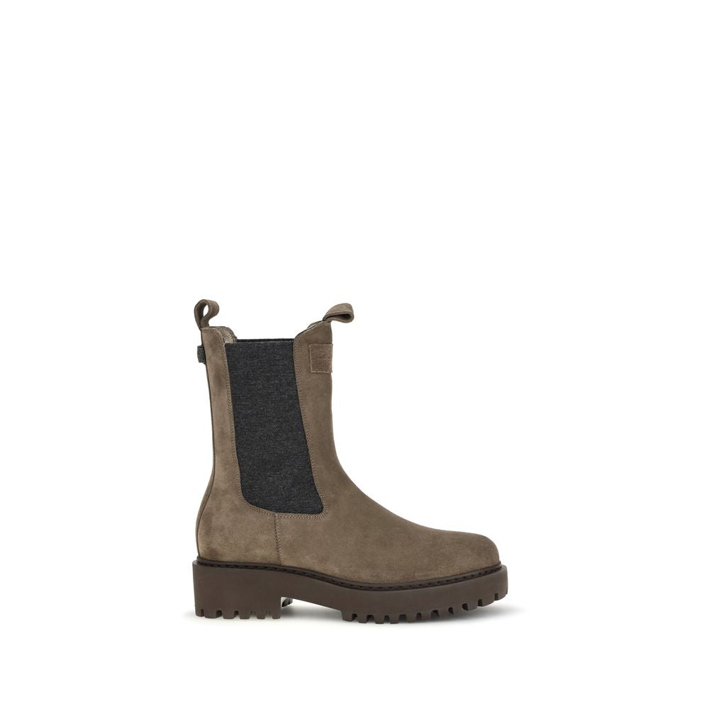 Brunello Cucinelli Suede Ankle Boots - Timeless Luxury Elegance