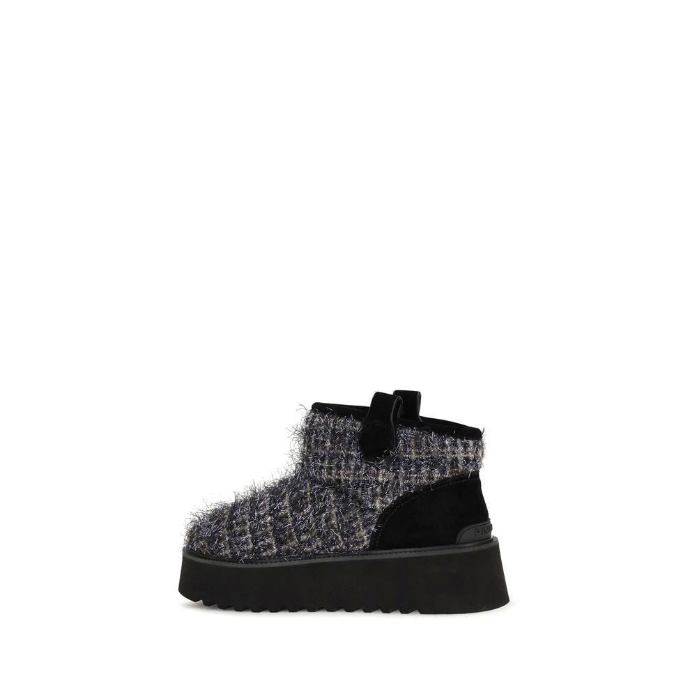 PINKO Black Fabric Ankle Boots - Exquisite Sophistication Awaits