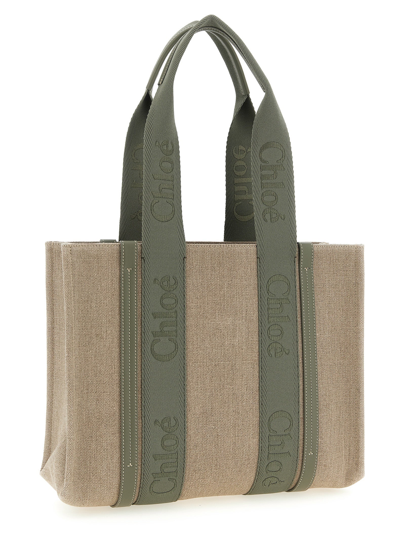 Chloé Bicolor Linen Tote Bag - Timeless Elegance Redefined