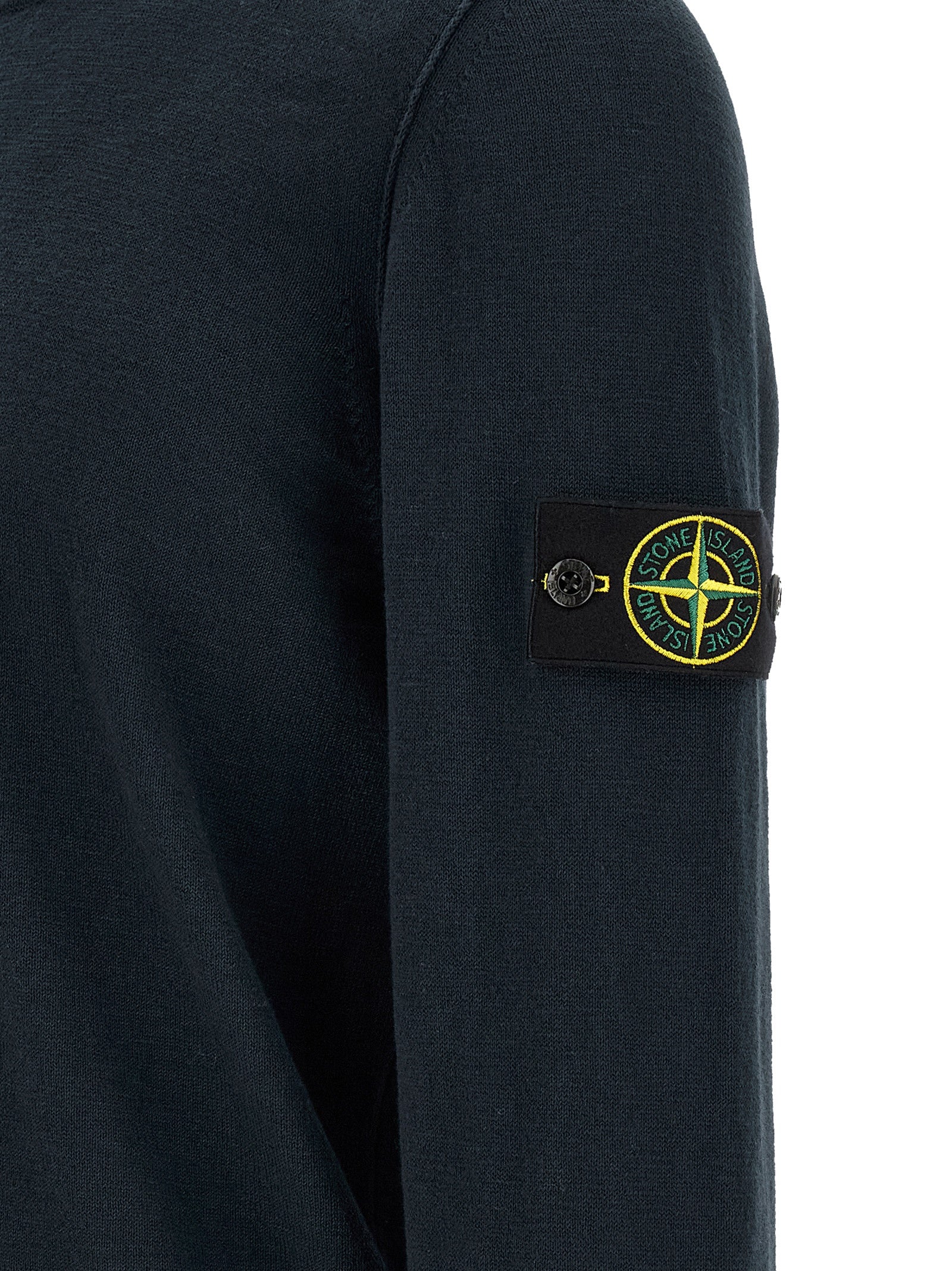 Stone Island Blue Cotton Cardigan - Elevate Your Wardrobe