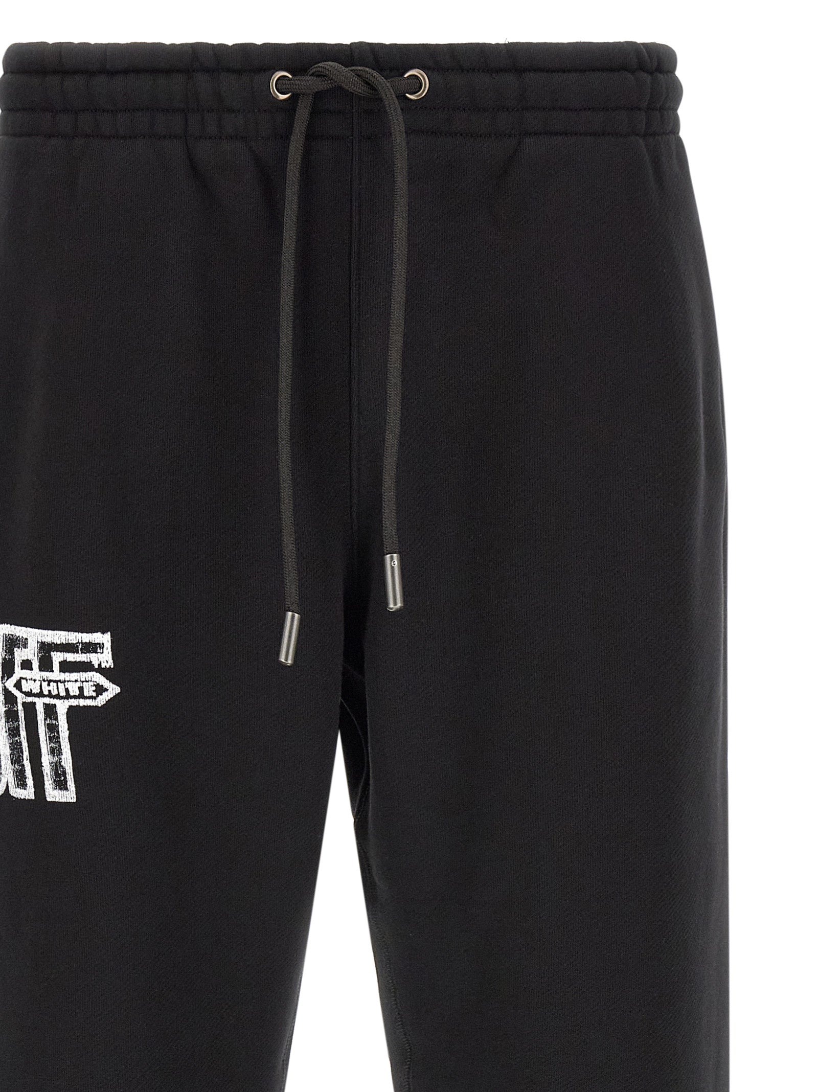 Step into the realm of luxury with Off-White's Black Cotton Joggers, where exquisite craftsmanship meets contemporary design, perfect for the discerning individual.